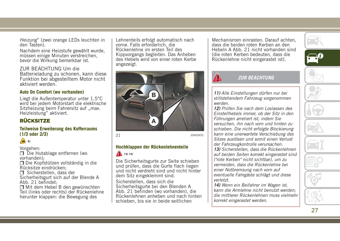 2014-2018 Jeep Renegade Bedienungsanleitung | Deutsch