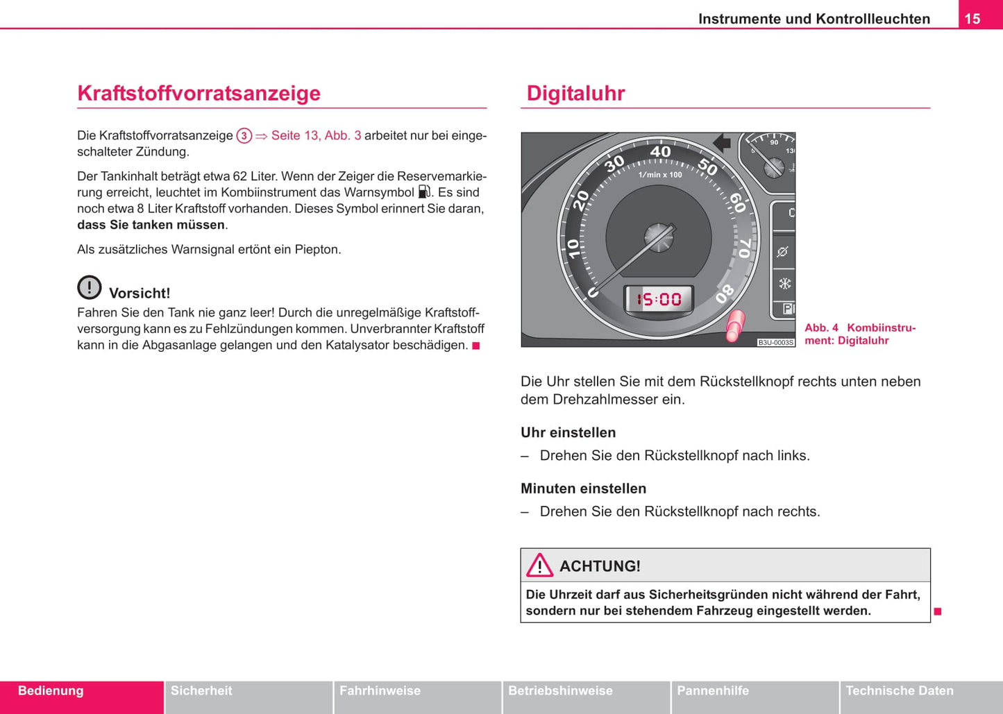 2002-2006 Skoda Suberb Bedienungsanleitung | Deutsch
