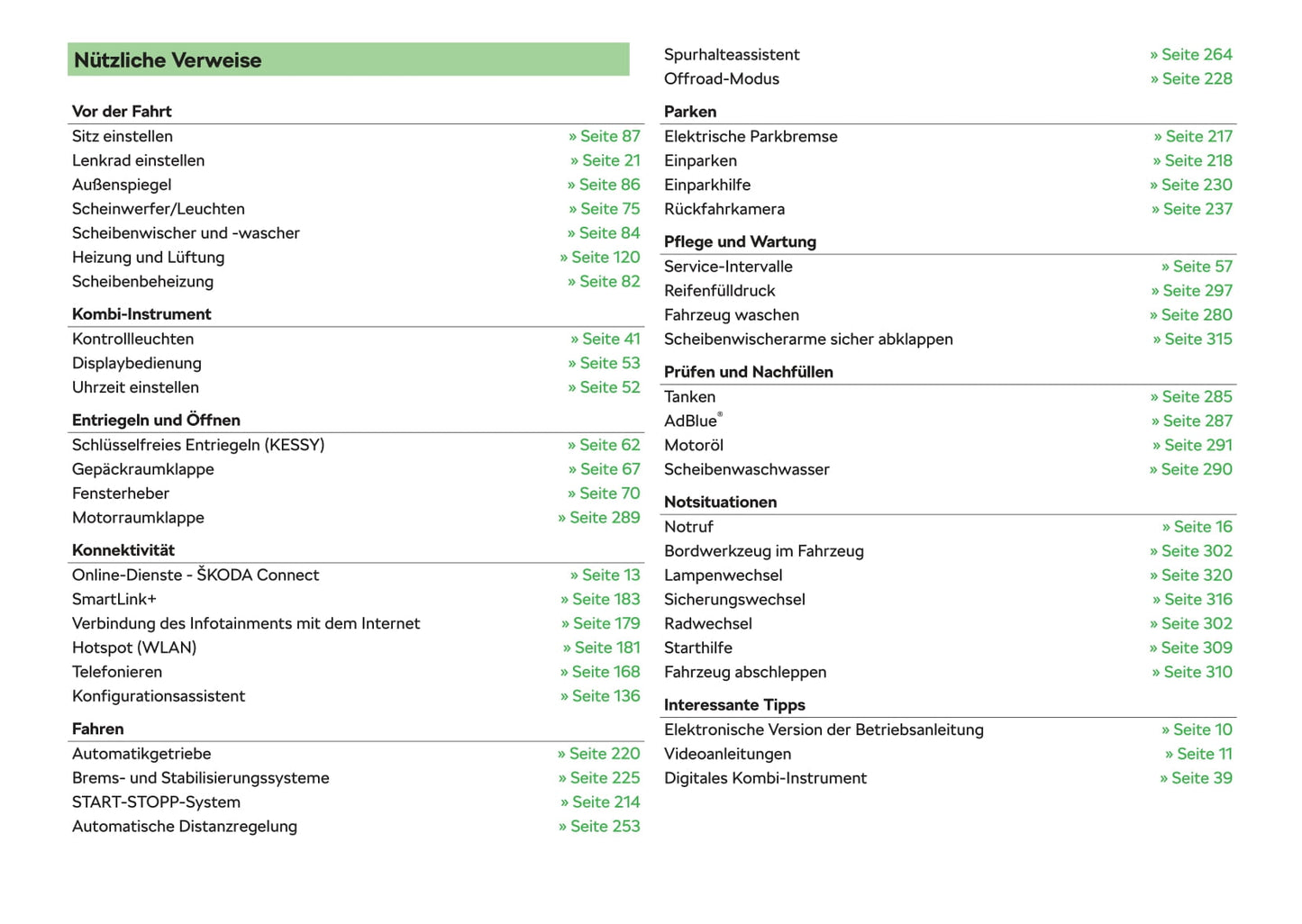 2017-2021 Skoda Kodiaq Bedienungsanleitung | Deutsch