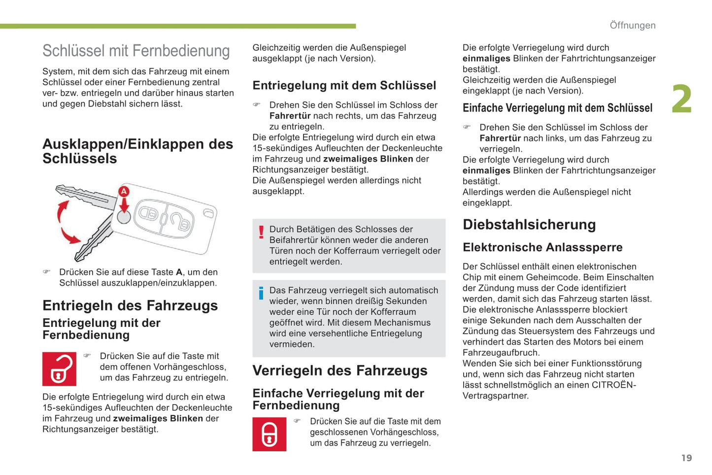 2017-2020 Citroën C-Zero Bedienungsanleitung | Deutsch