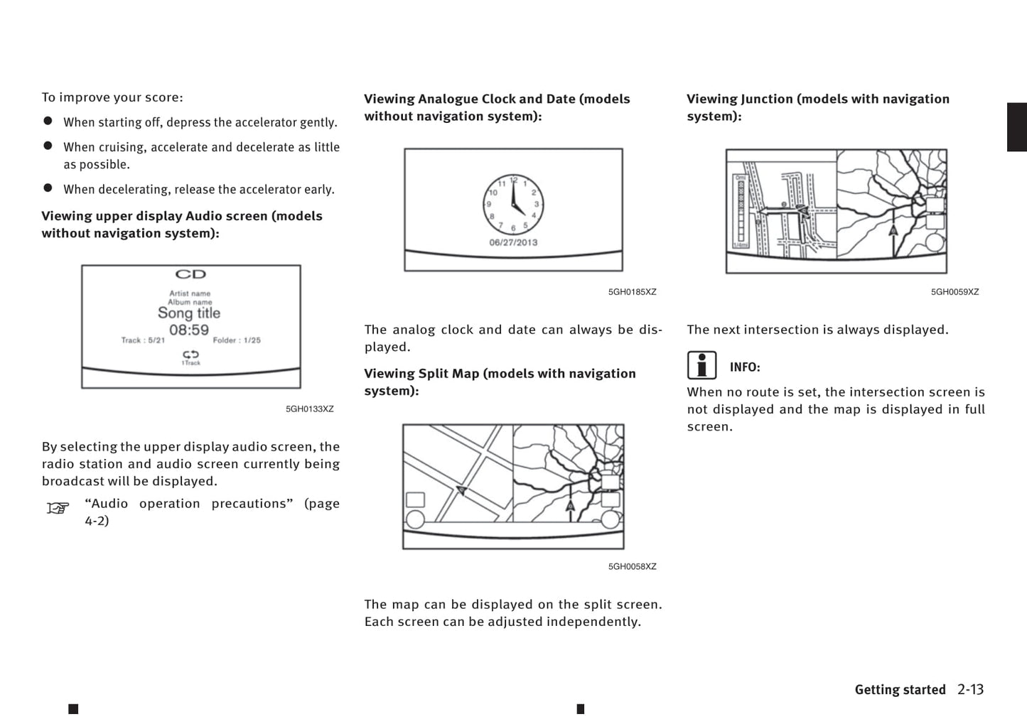 Infiniti Q50 Intouch Dual Display Owner's Manual 2013 - 2019