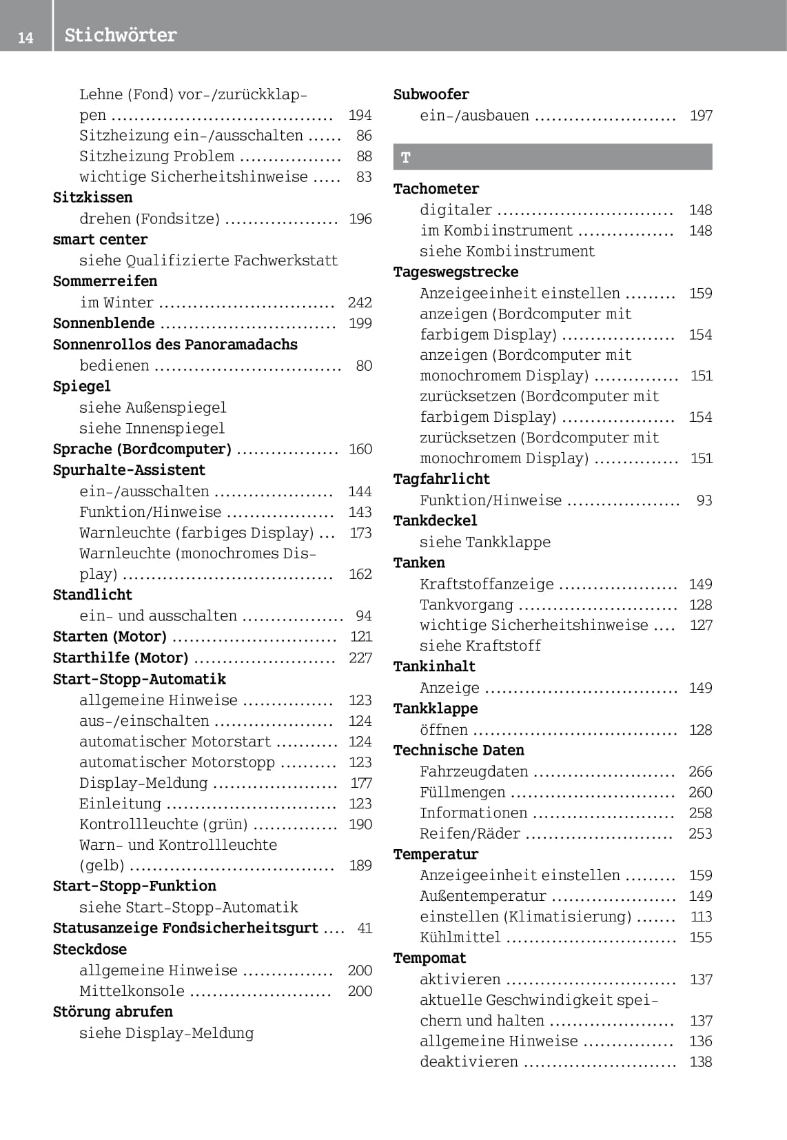 2014-2016 Smart Forfour Owner's Manual | German