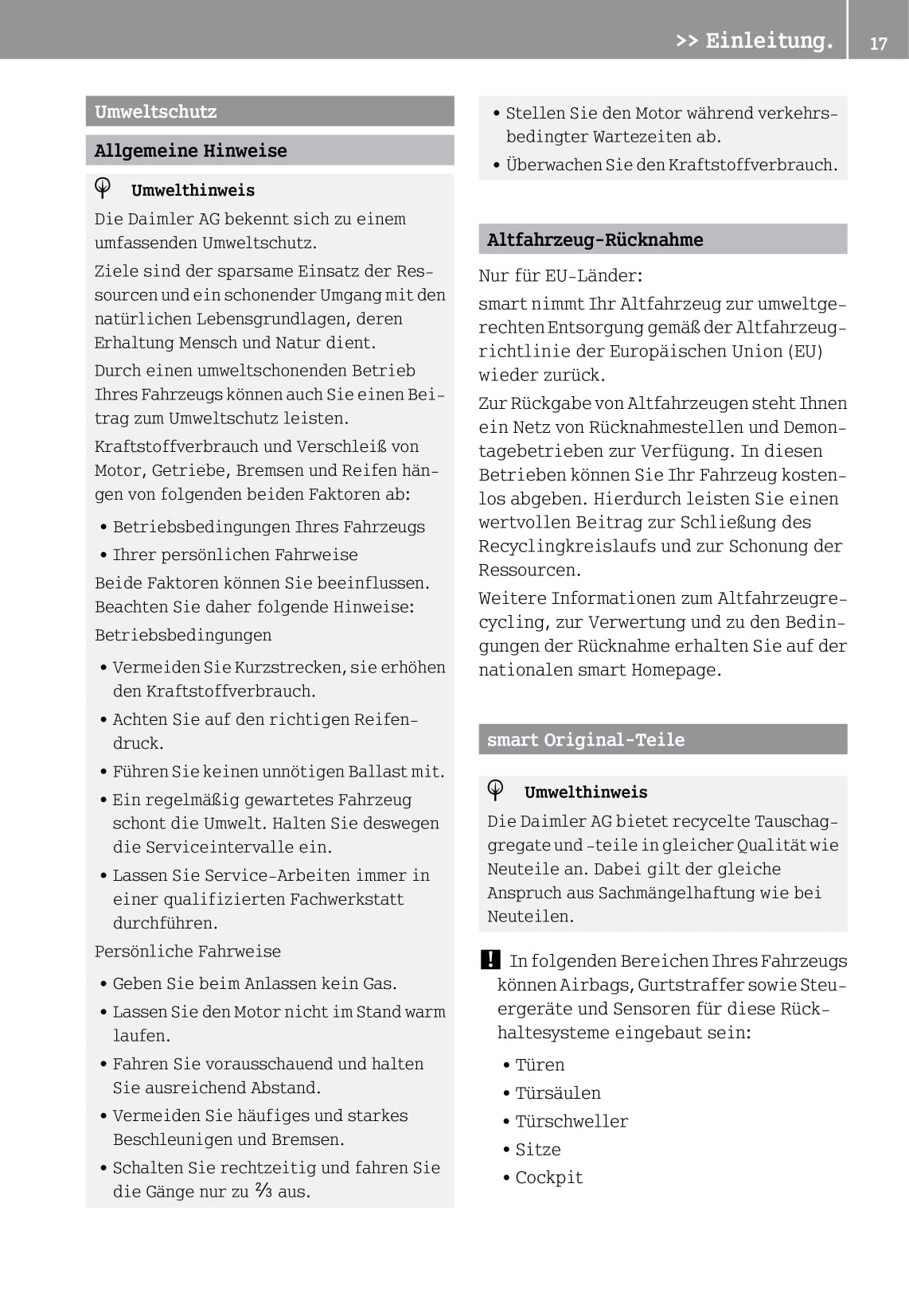 2014-2016 Smart Forfour Owner's Manual | German