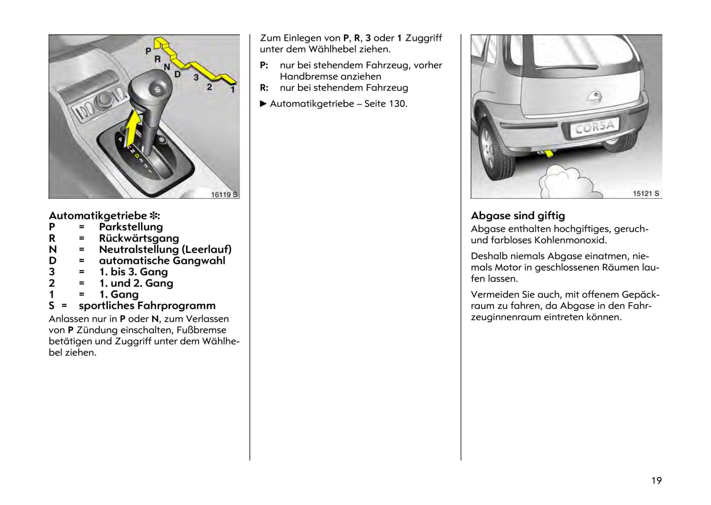 2003-2006 Opel Combo/Corsa Owner's Manual | German