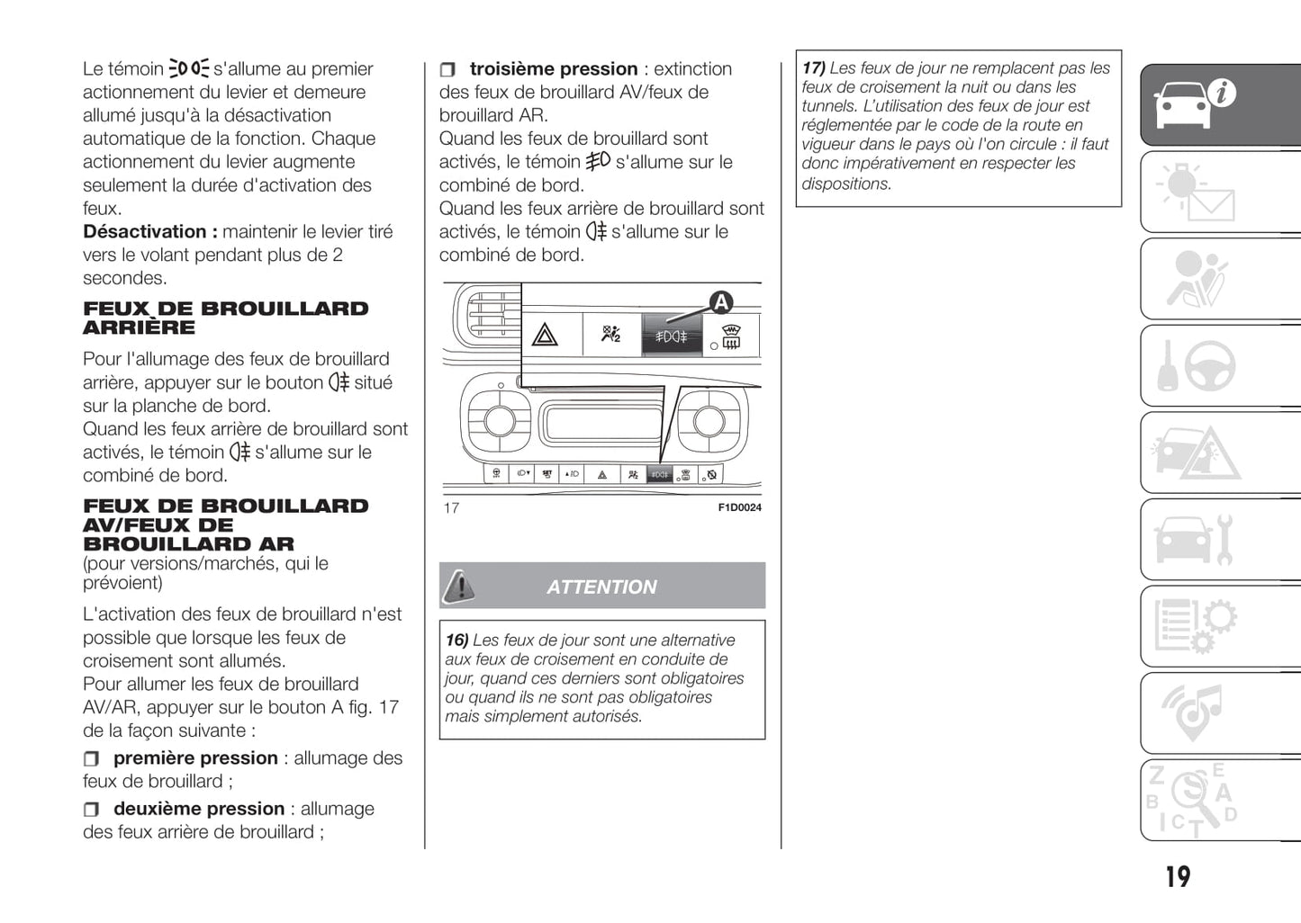 2017-2018 Fiat Panda Bedienungsanleitung | Französisch