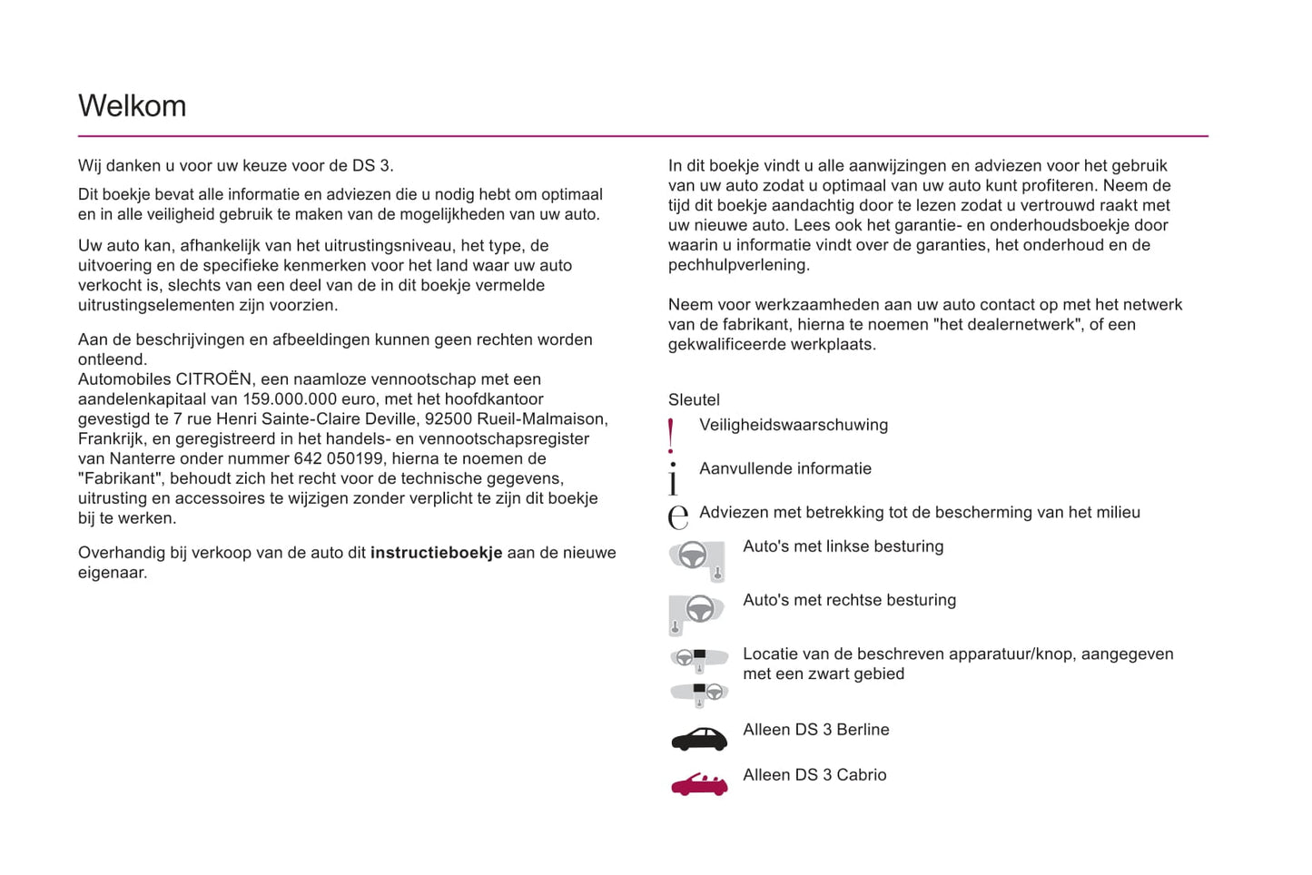 2018-2019 DS Automobiles DS 3/DS 3 Cabrio Owner's Manual | Dutch