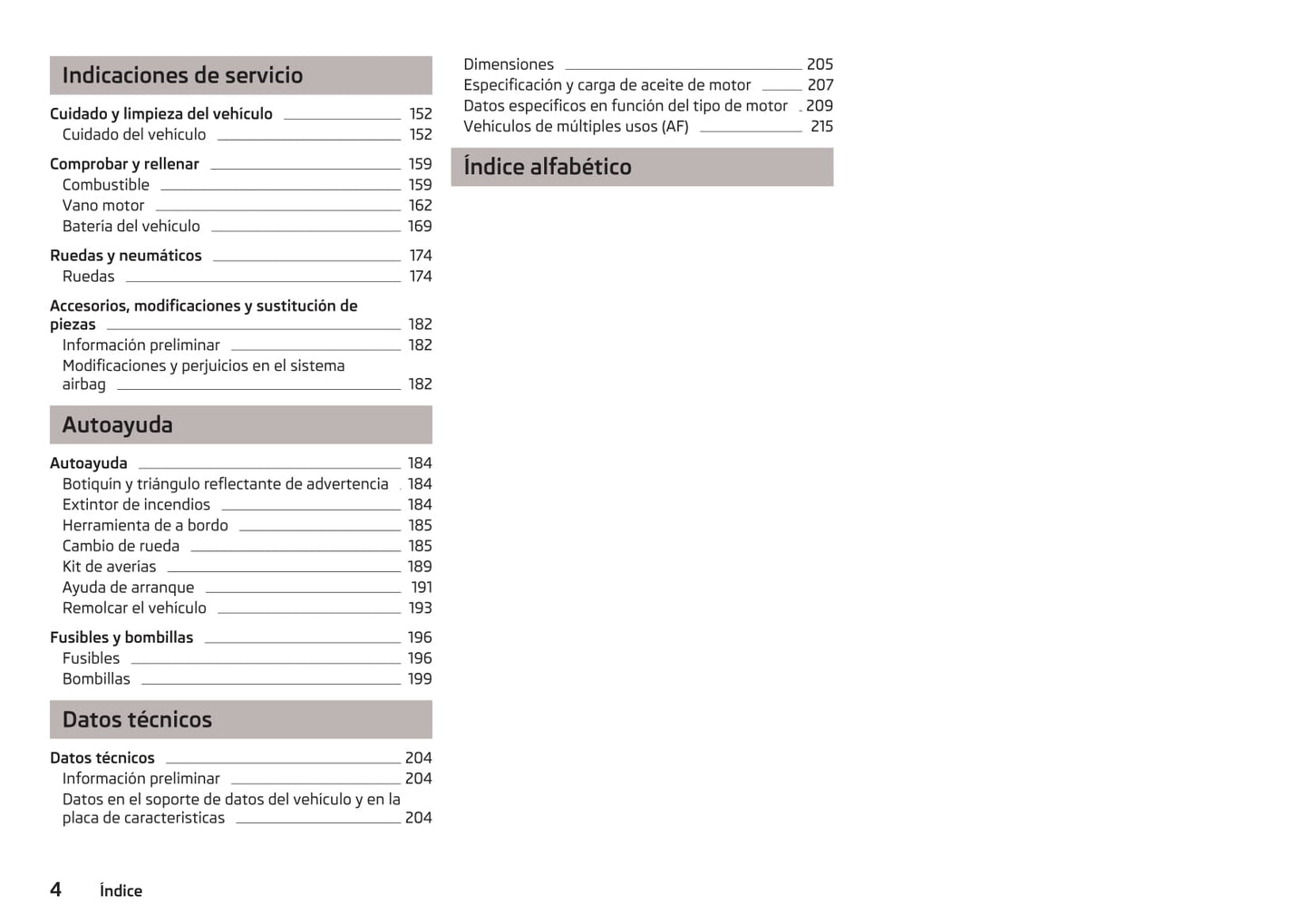 2009-2013 Skoda Octavia Bedienungsanleitung | Spanisch