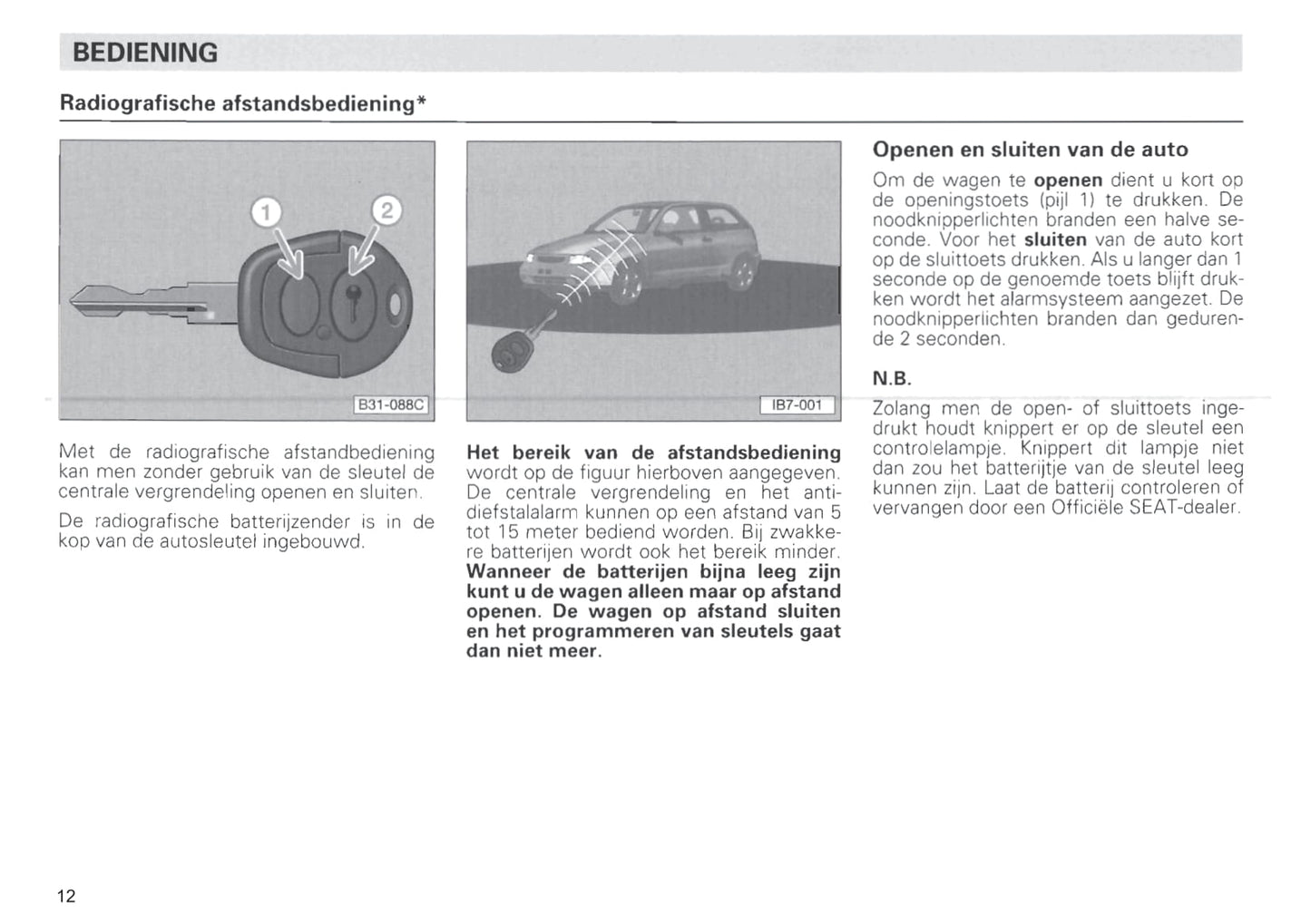 1996-1999 Seat Ibiza Bedienungsanleitung | Niederländisch