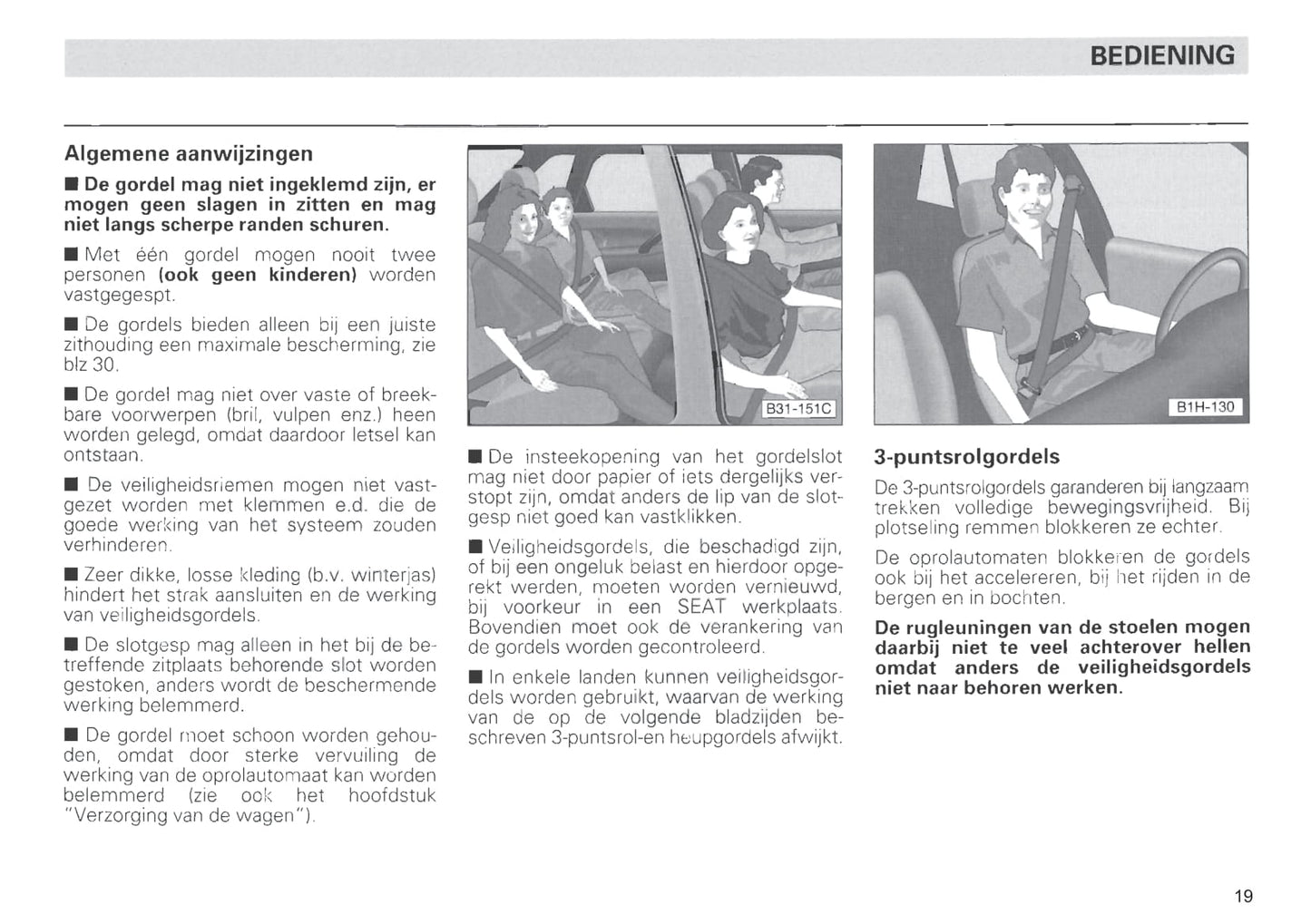 1996-1999 Seat Ibiza Bedienungsanleitung | Niederländisch