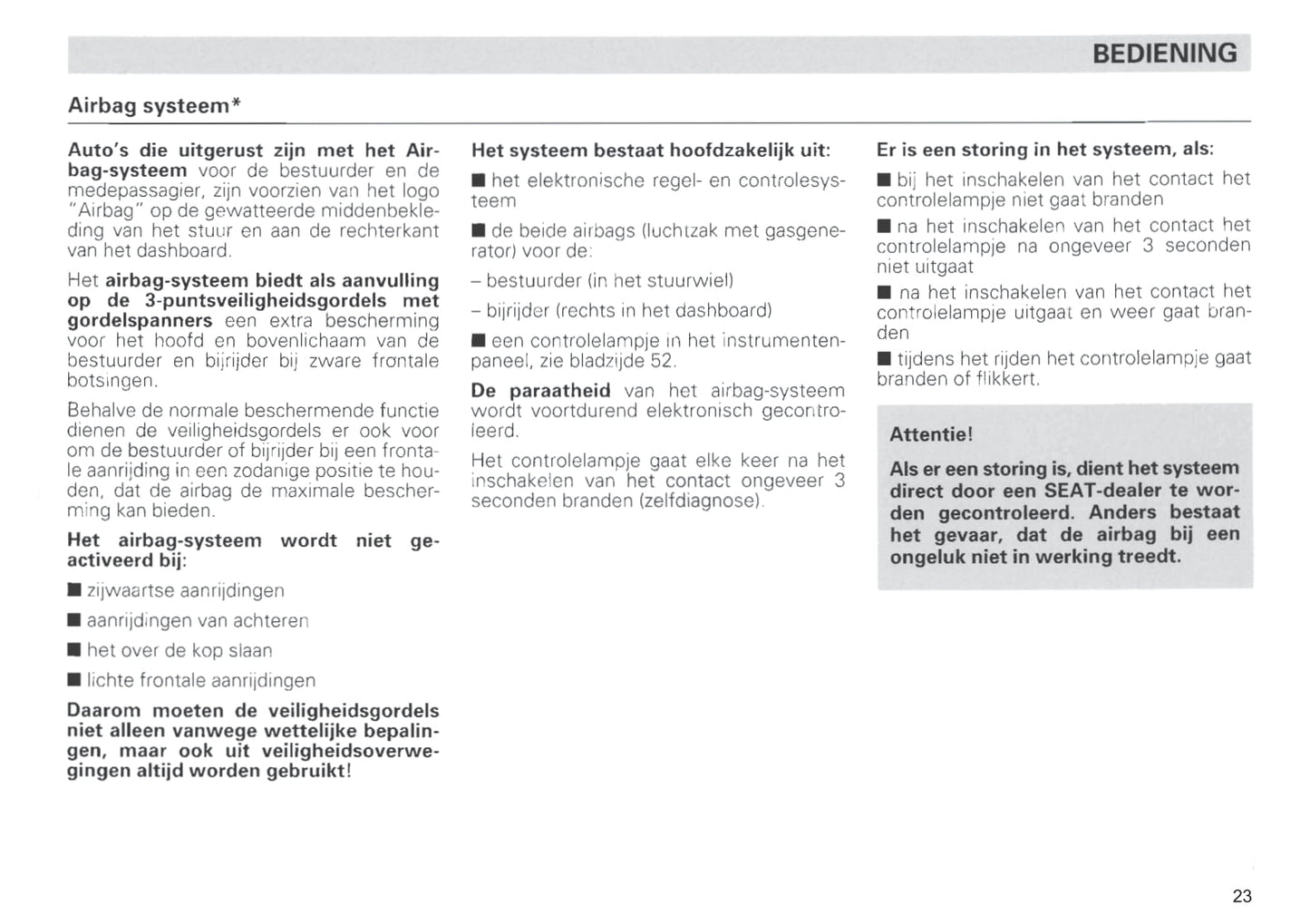 1996-1999 Seat Ibiza Bedienungsanleitung | Niederländisch
