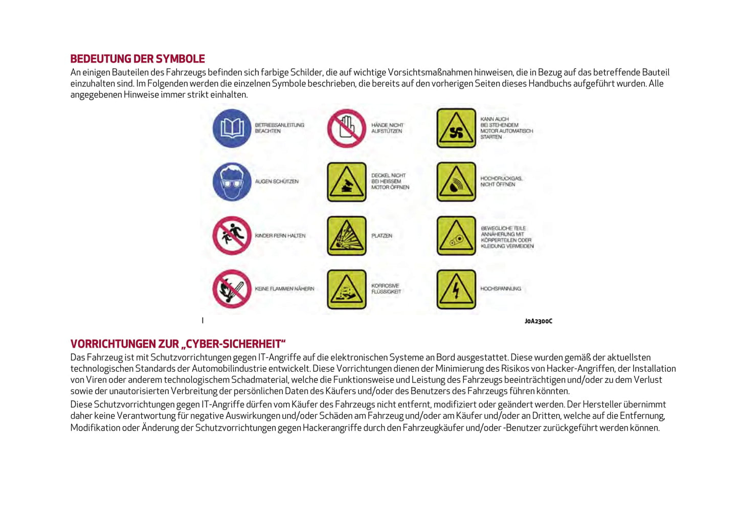 2022-2023 Alfa Romeo Tonale Owner's Manual | German