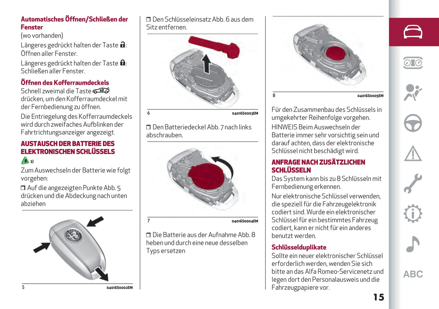 2022-2023 Alfa Romeo Tonale Owner's Manual | German