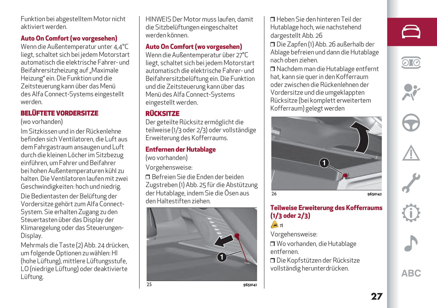 2022-2023 Alfa Romeo Tonale Owner's Manual | German