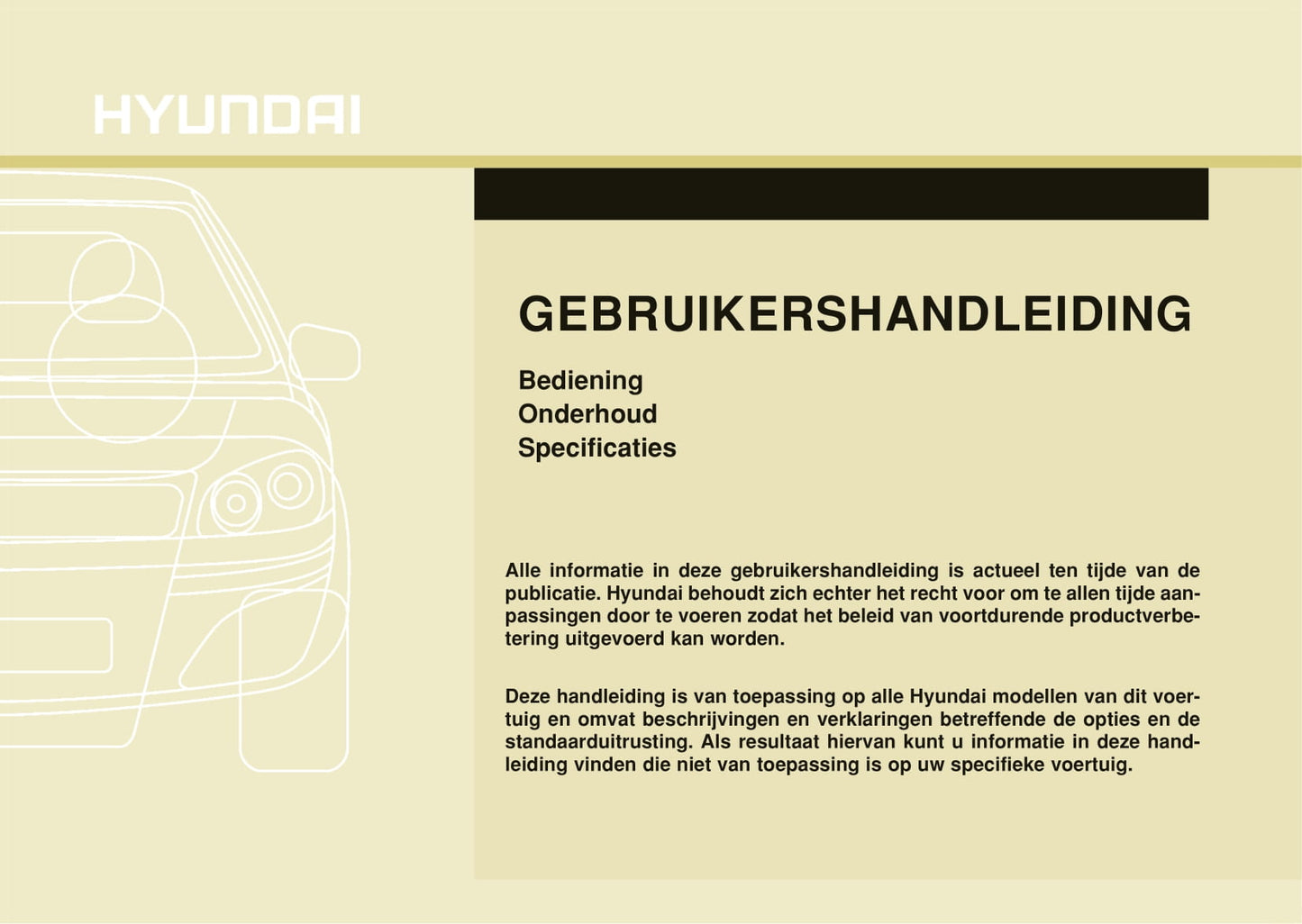 2017-2019 Hyundai i10 Owner's Manual | Dutch