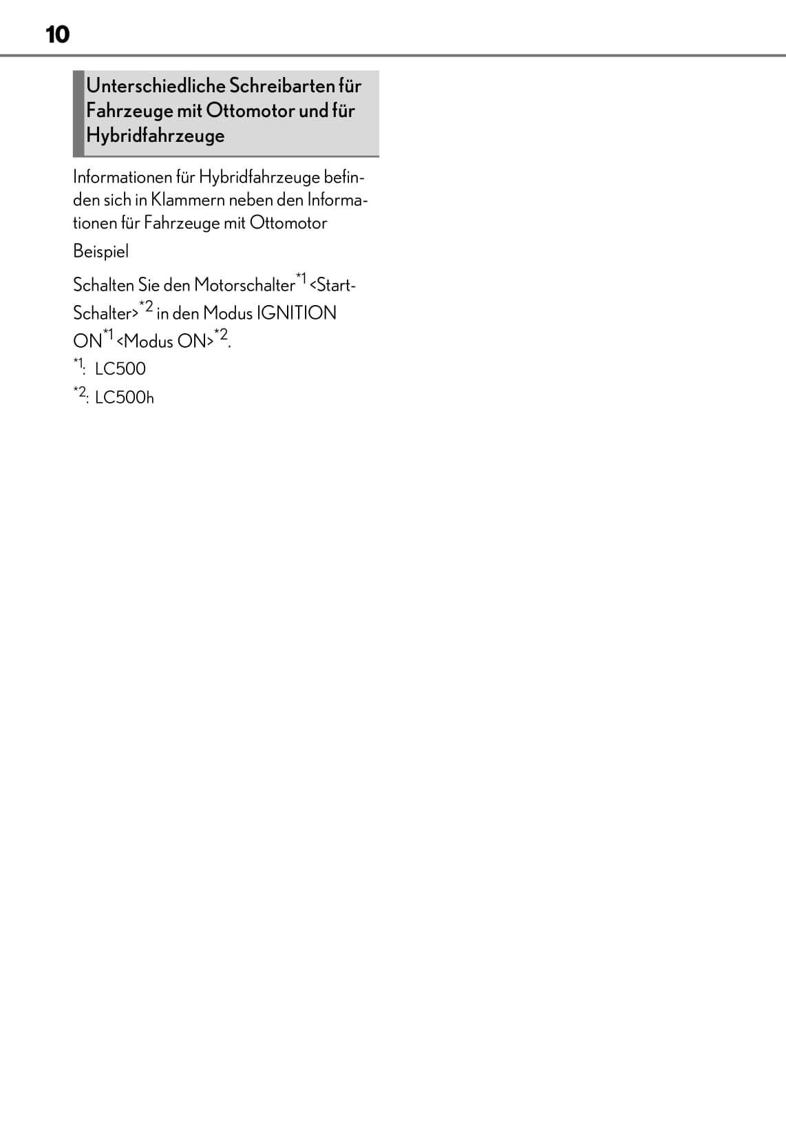 2019-2020 Lexus LC 500/LC 500h Owner's Manual | German