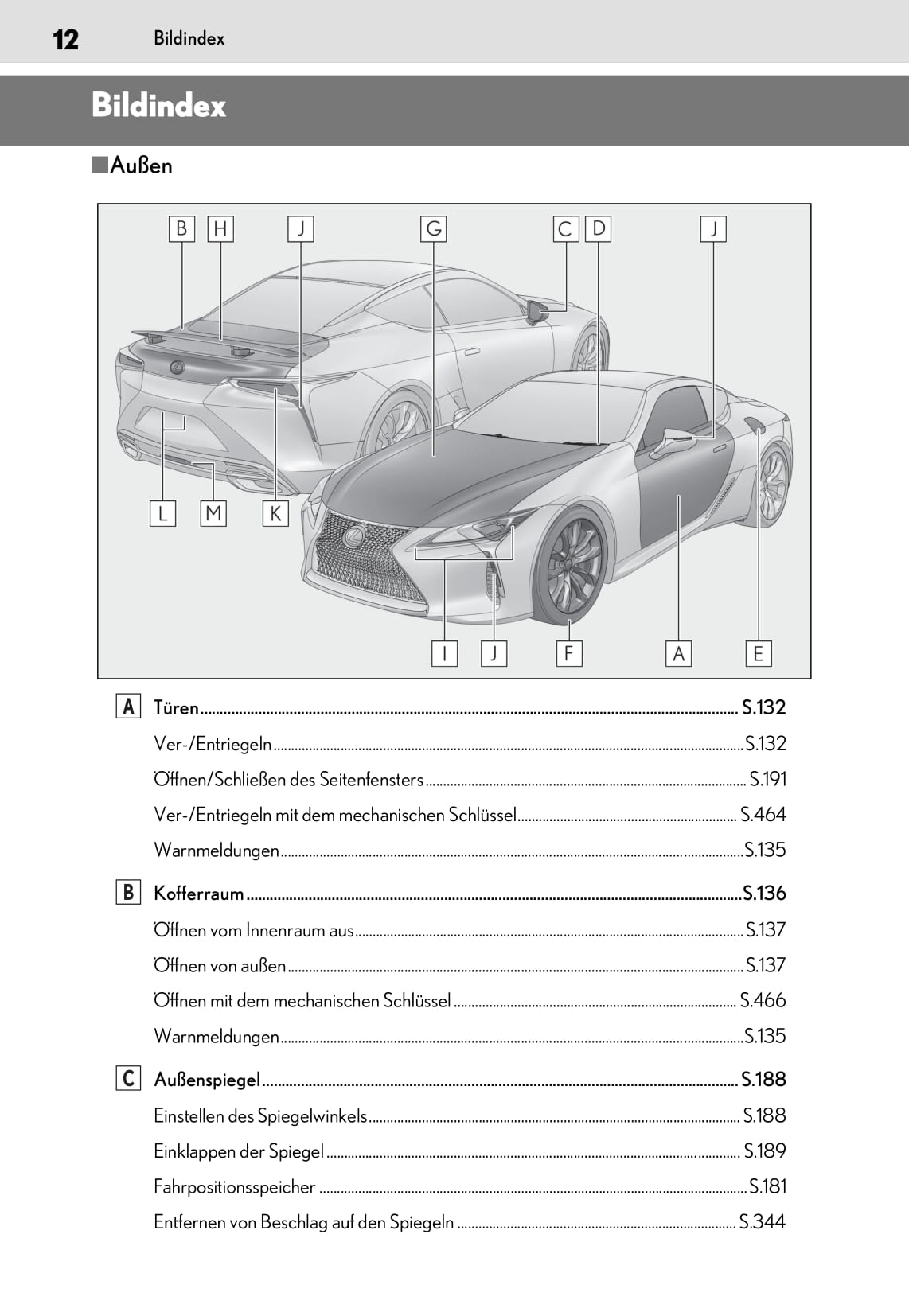 2019-2020 Lexus LC 500/LC 500h Owner's Manual | German
