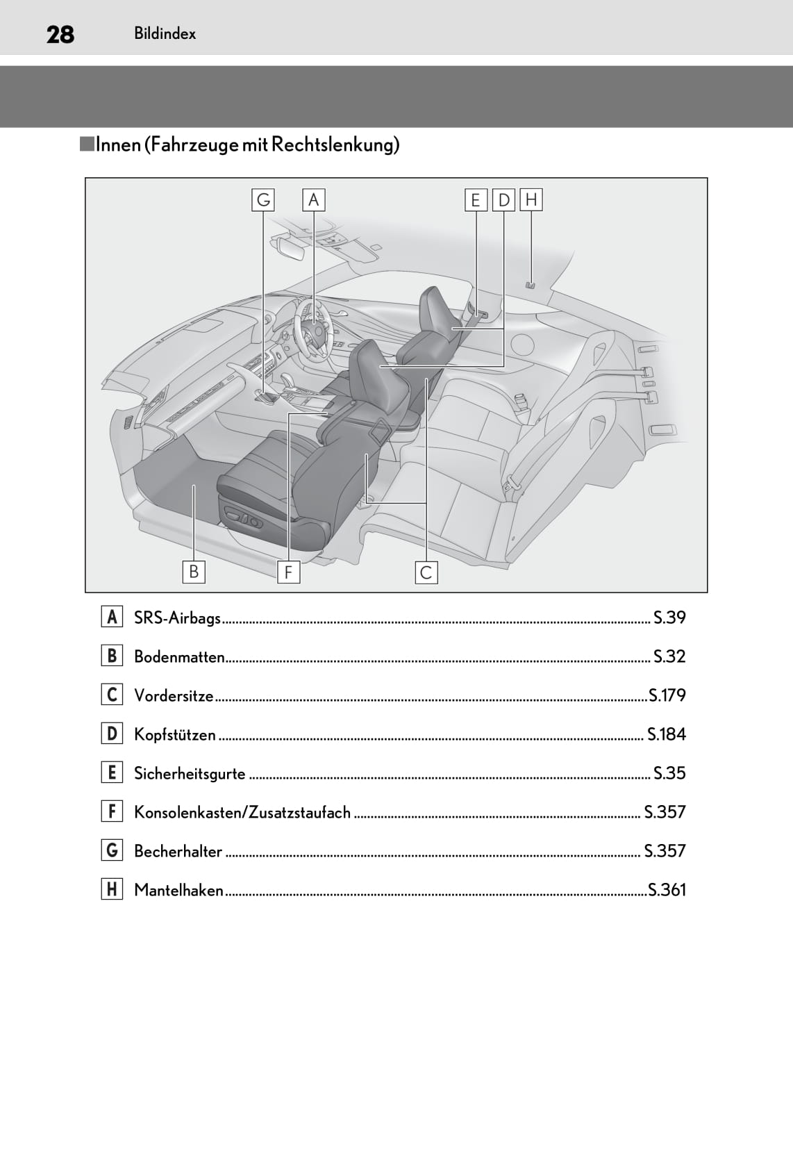 2019-2020 Lexus LC 500/LC 500h Owner's Manual | German