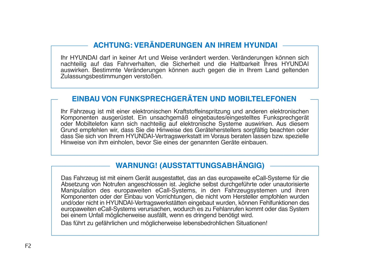 2021-2022 Hyundai i30 Bedienungsanleitung | Deutsch