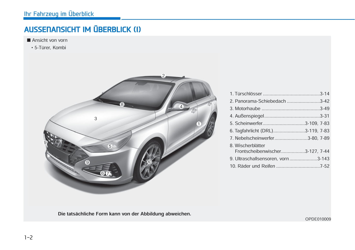 2021-2022 Hyundai i30 Bedienungsanleitung | Deutsch