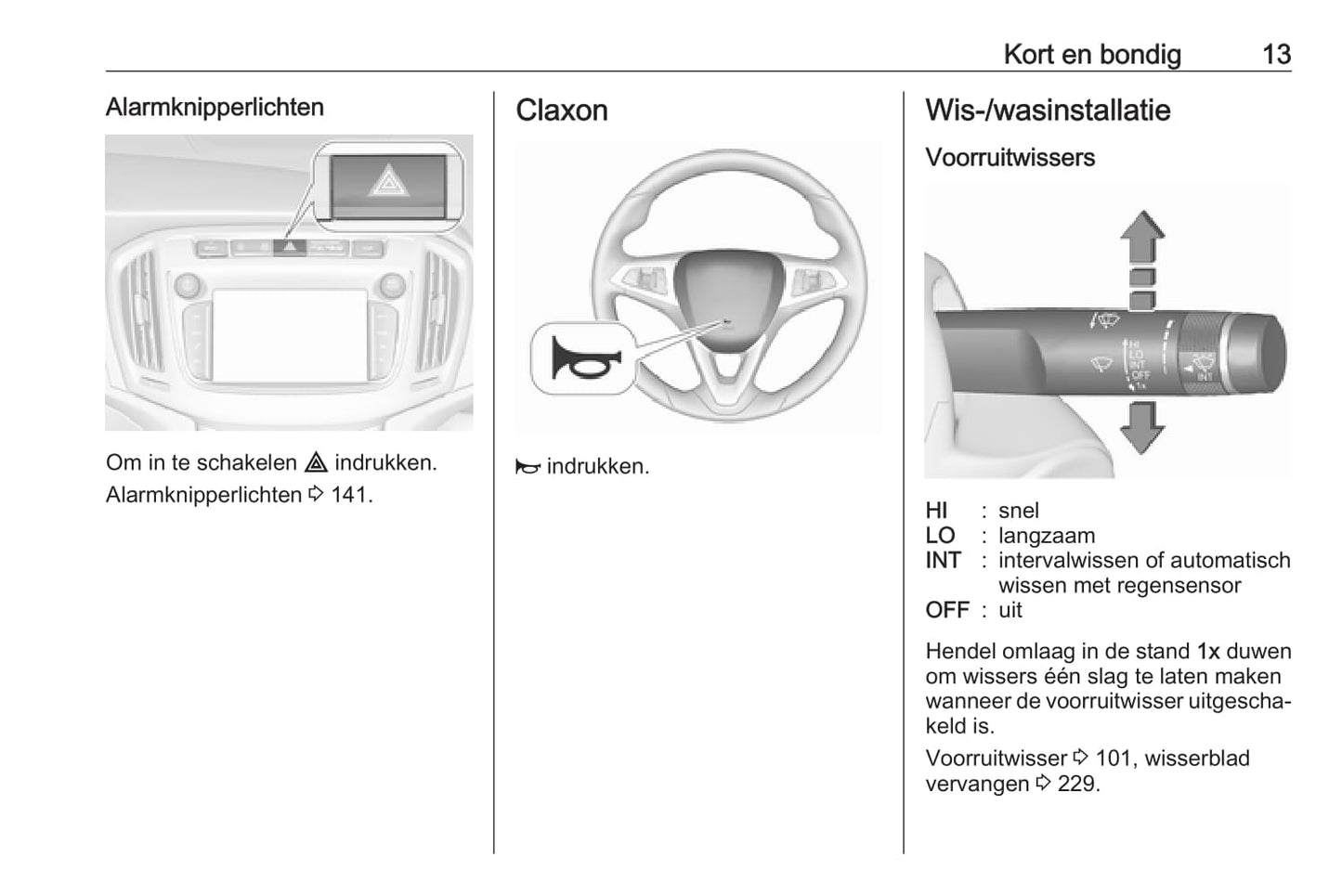 2016-2017 Opel Zafira/Zafira Tourer Bedienungsanleitung | Niederländisch