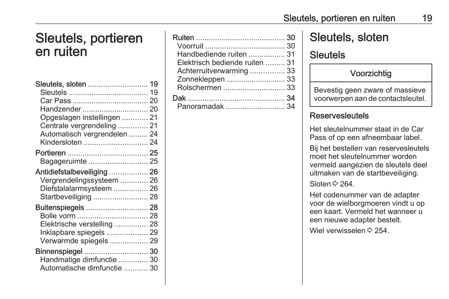 2016-2017 Opel Zafira/Zafira Tourer Bedienungsanleitung | Niederländisch