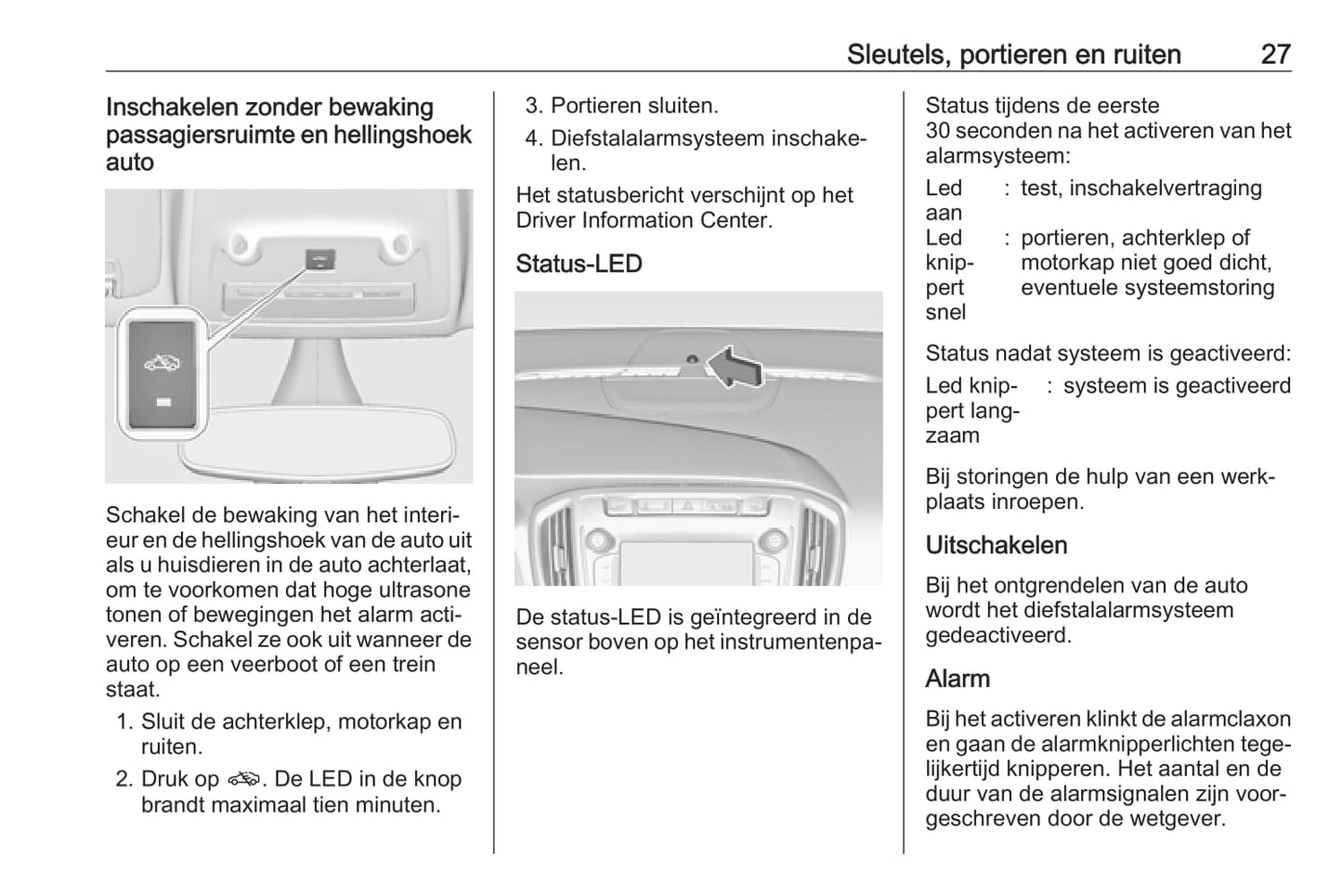 2016-2017 Opel Zafira/Zafira Tourer Bedienungsanleitung | Niederländisch