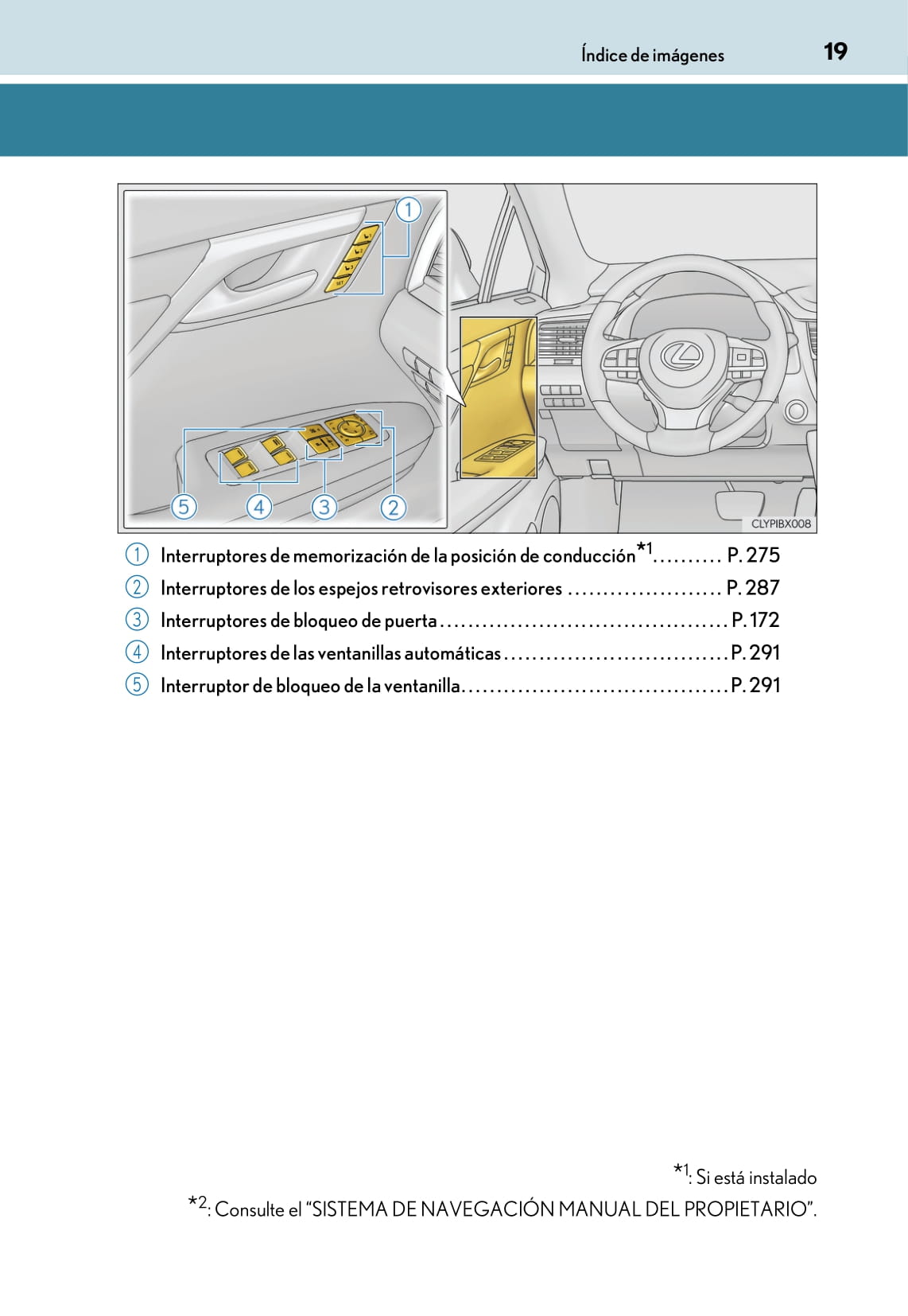 2017-2019 Lexus RX 450h/RX 450hL Owner's Manual | Spanish