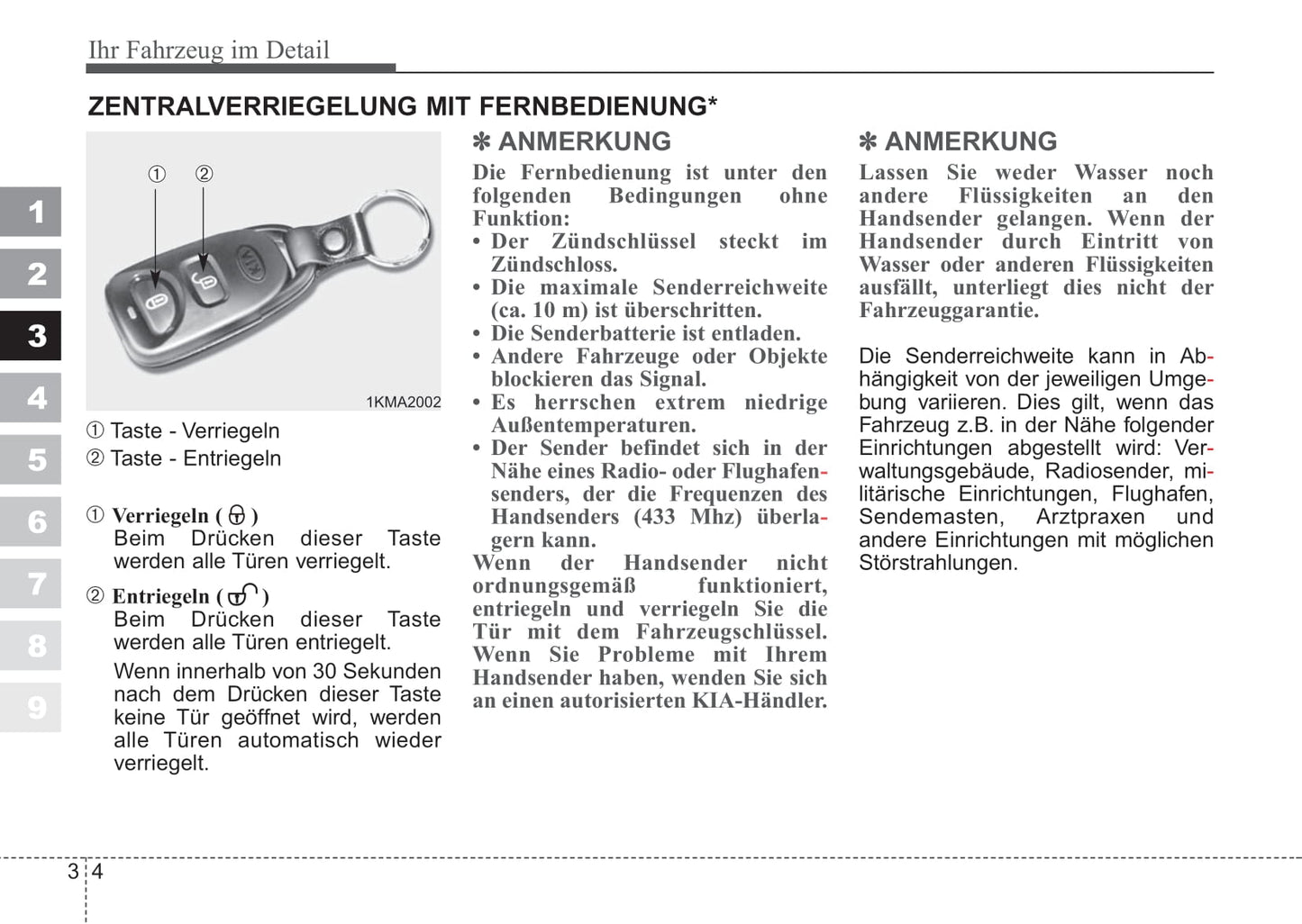 2006-2007 Kia Sportage Bedienungsanleitung | Deutsch