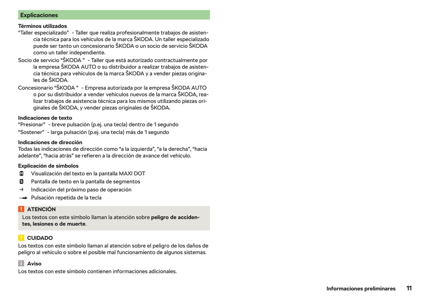 2018-2020 Skoda Fabia Bedienungsanleitung | Spanisch