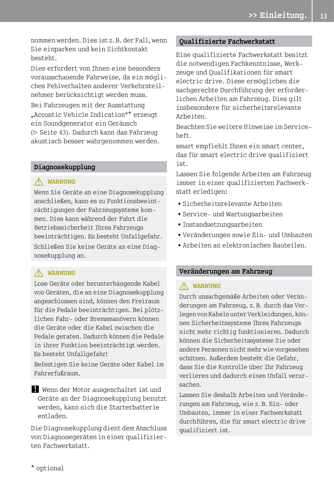 2012-2016 Smart Fortwo Owner's Manual | German