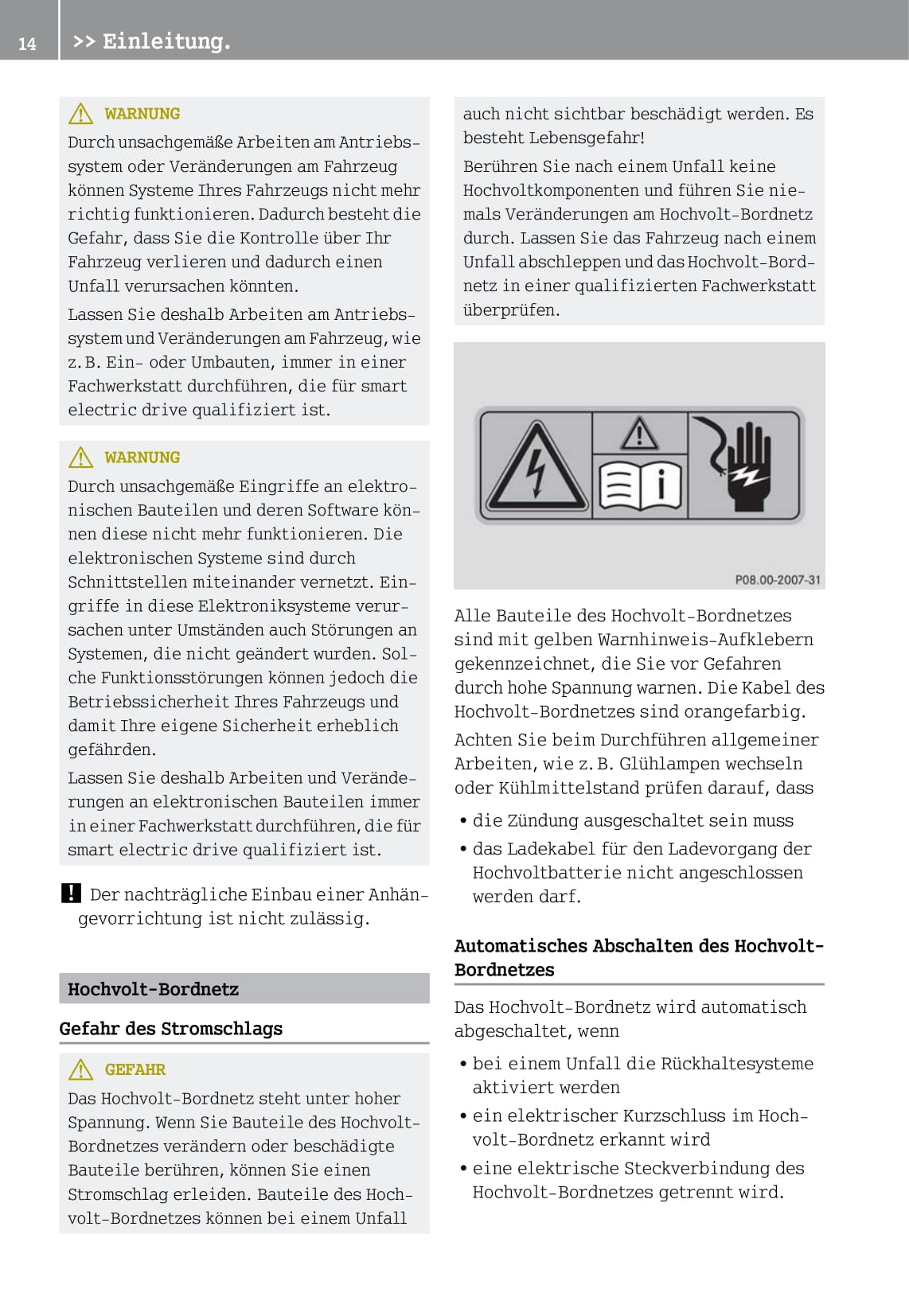 2012-2016 Smart Fortwo Owner's Manual | German