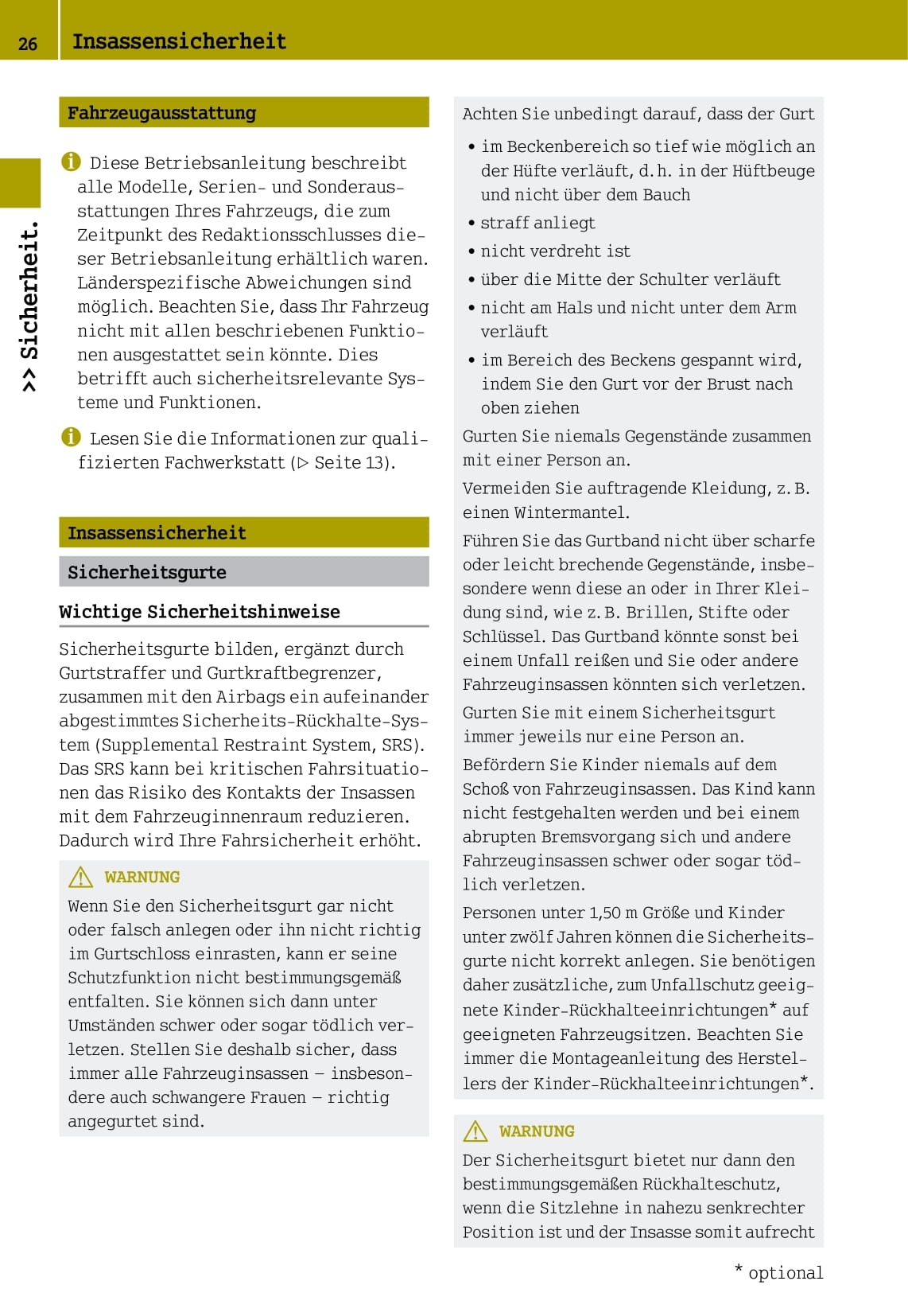 2012-2016 Smart Fortwo Owner's Manual | German
