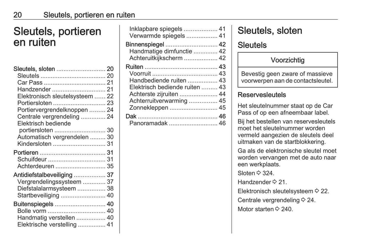 2019-2021 Opel Movano Owner's Manual | Dutch