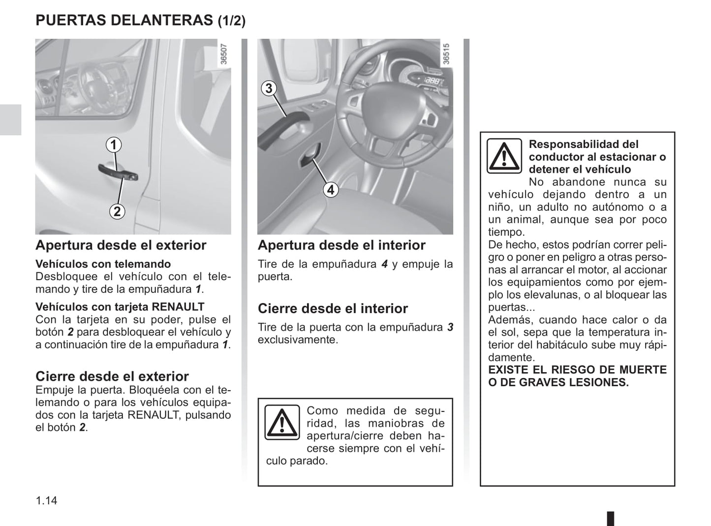 2018-2019 Renault Trafic Owner's Manual | Spanish
