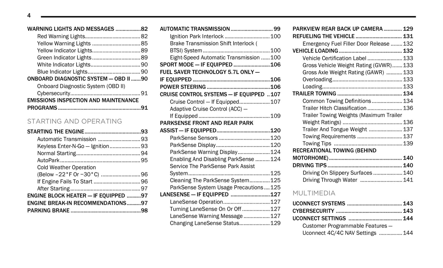 2021 Chrysler 300 Owner's Manual | English