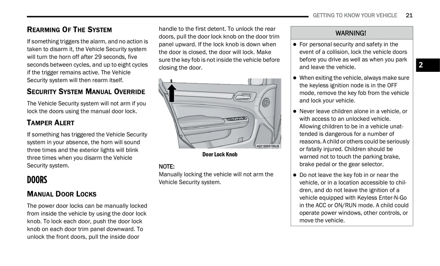2021 Chrysler 300 Owner's Manual | English
