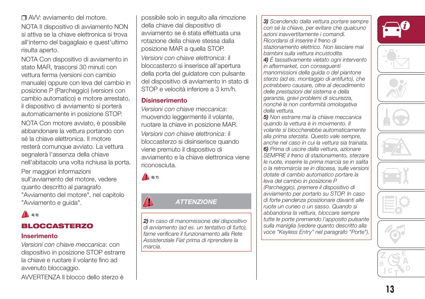 2017-2018 Fiat 500X Bedienungsanleitung | Italienisch