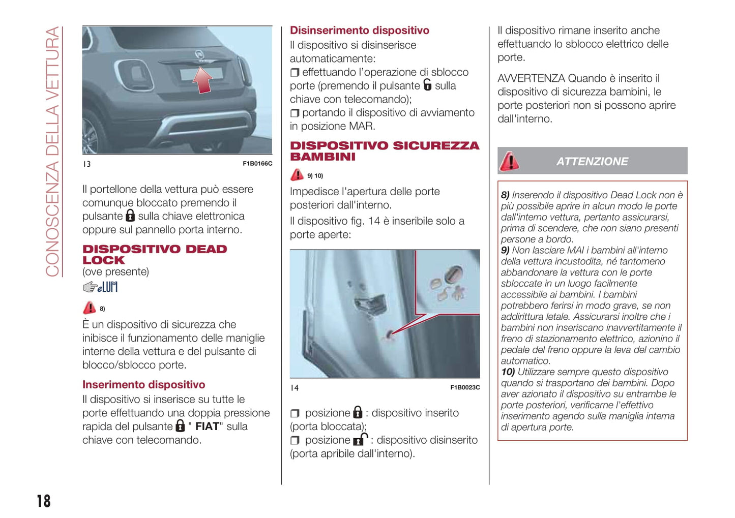 2017-2018 Fiat 500X Bedienungsanleitung | Italienisch