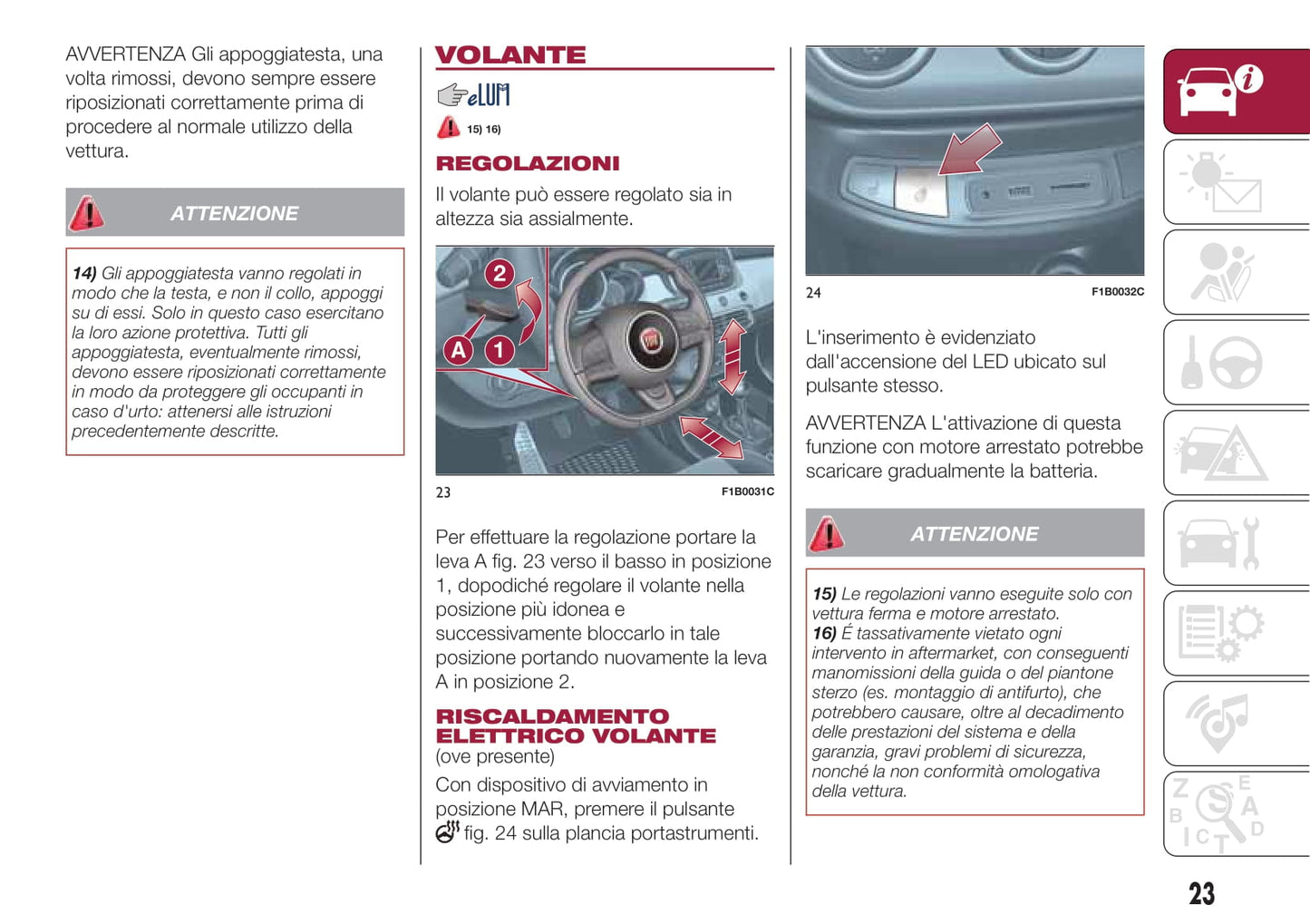 2017-2018 Fiat 500X Bedienungsanleitung | Italienisch