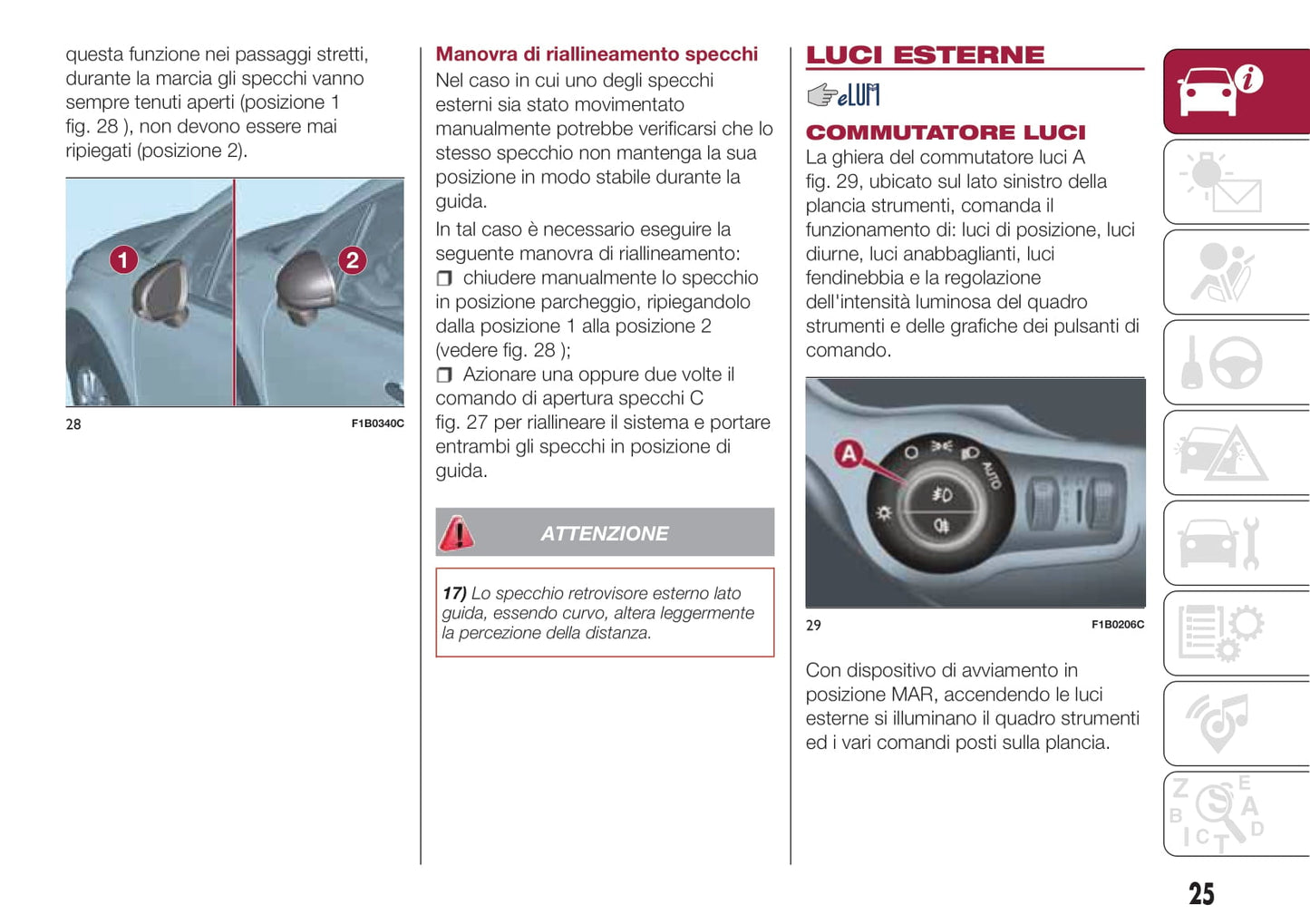 2017-2018 Fiat 500X Bedienungsanleitung | Italienisch