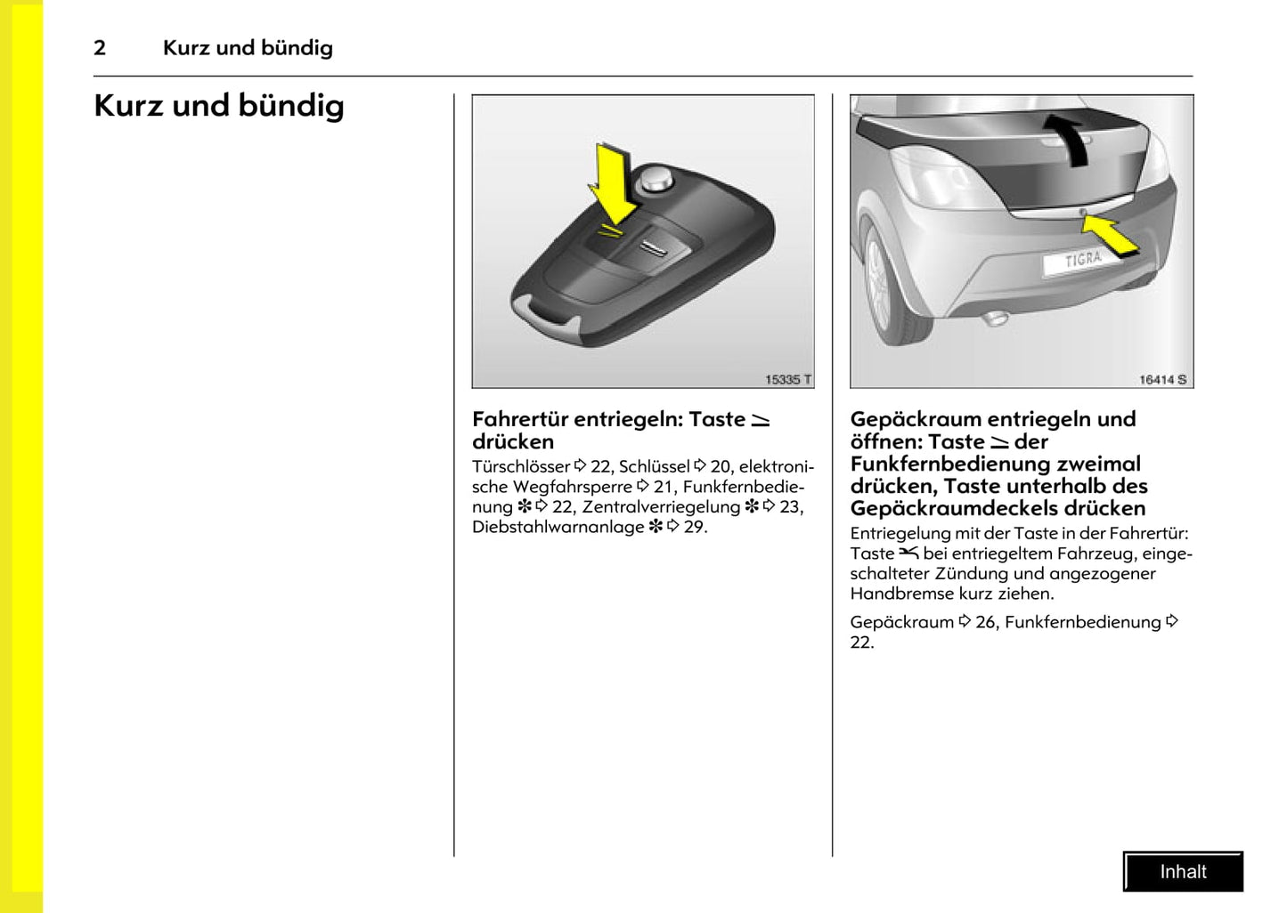2008-2010 Opel Tigra Twin Top Bedienungsanleitung | Deutsch