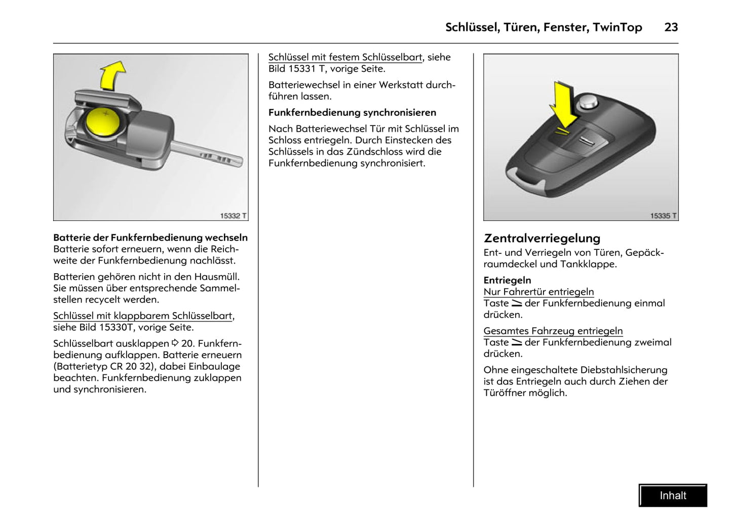2008-2010 Opel Tigra Twin Top Bedienungsanleitung | Deutsch