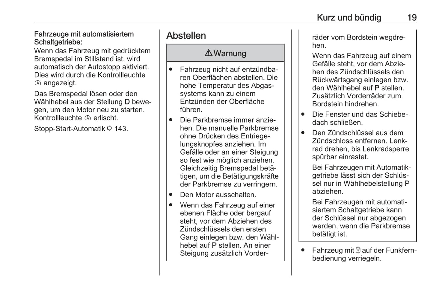 2016-2017 Opel Corsa Owner's Manual | German