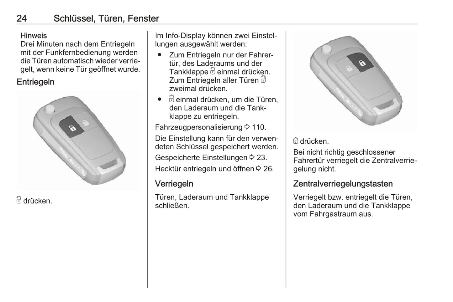 2016-2017 Opel Corsa Owner's Manual | German