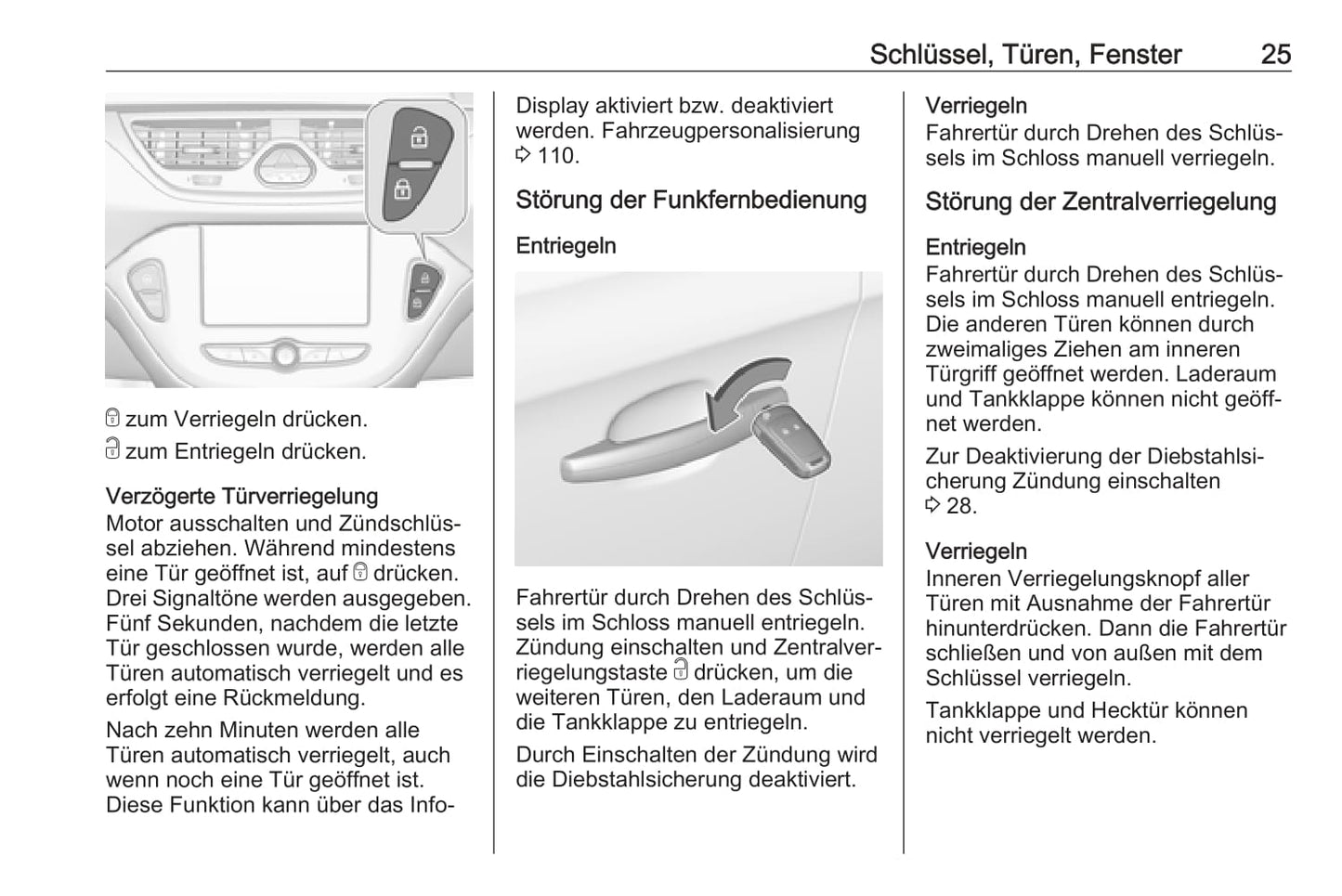 2016-2017 Opel Corsa Owner's Manual | German