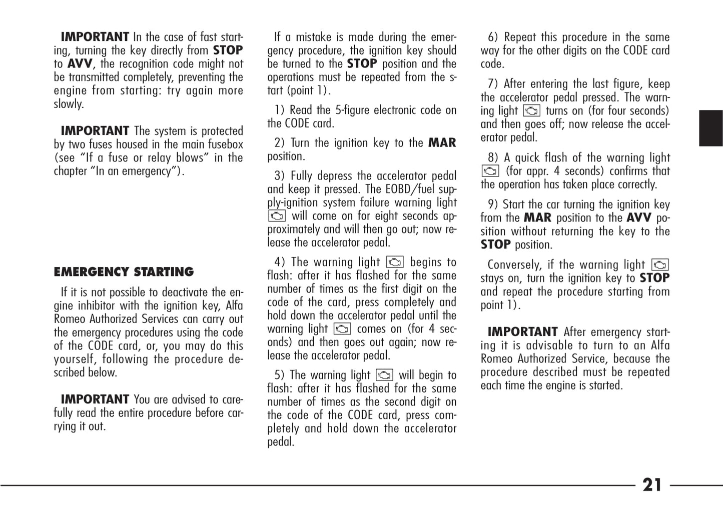 2003-2007 Alfa Romeo 166 Owner's Manual | English