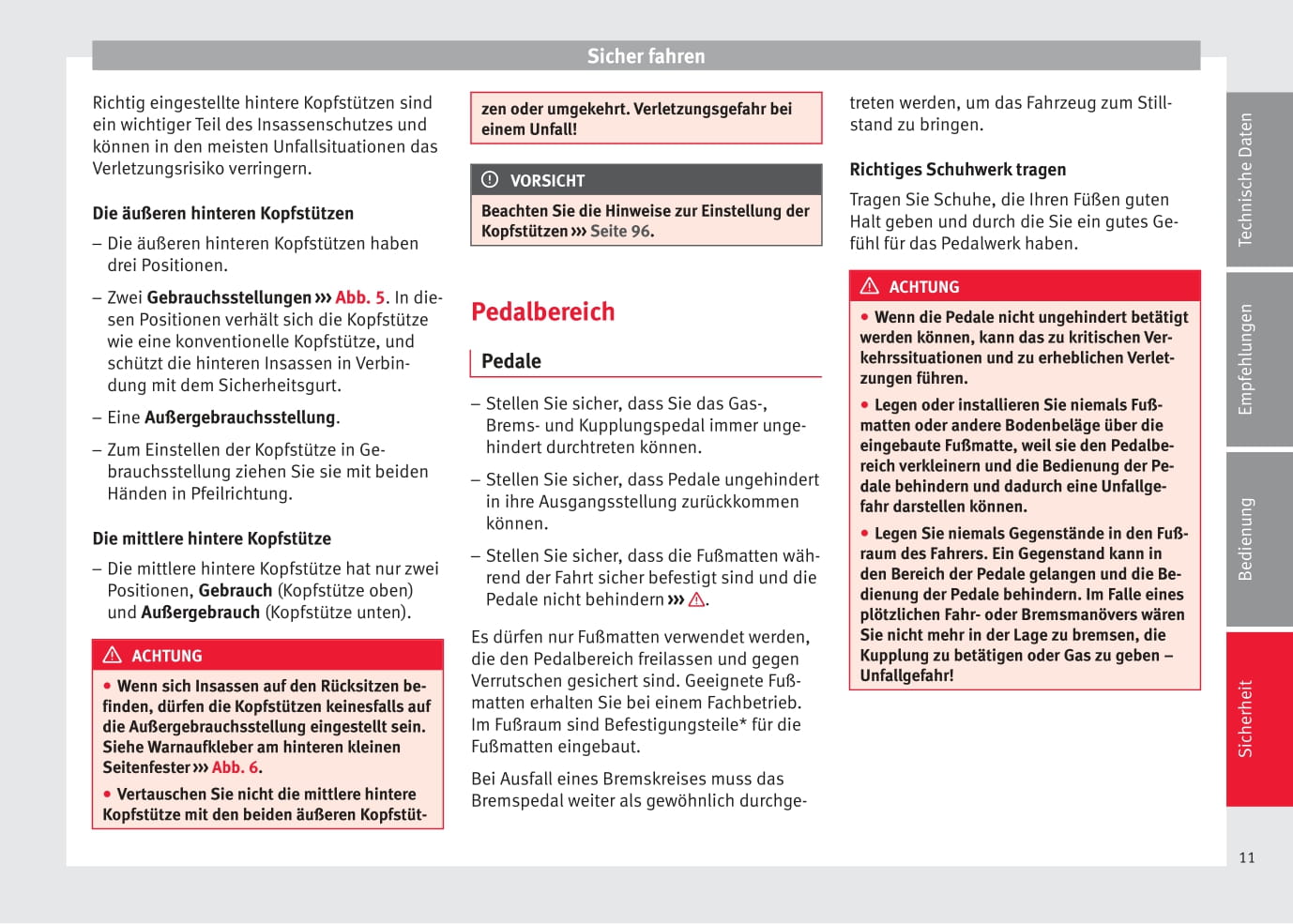 2014-2015 Seat Altea XL Owner's Manual | German