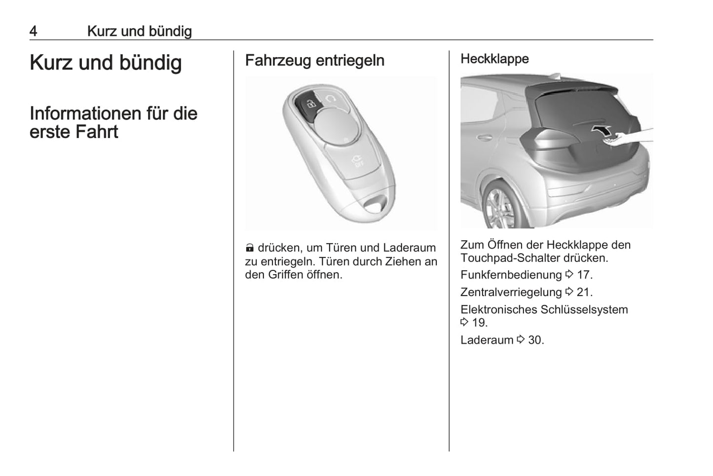 2017-2018 Opel Ampera-e Bedienungsanleitung | Deutsch