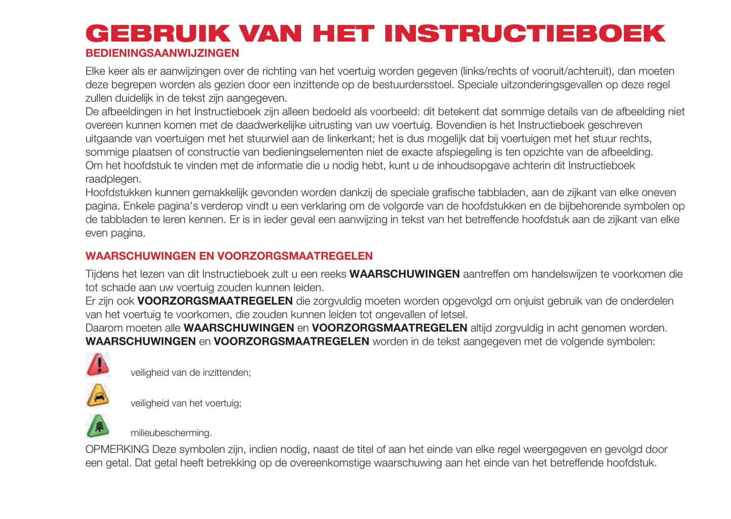 2016-2022 Abarth 595 Owner's Manual | Dutch