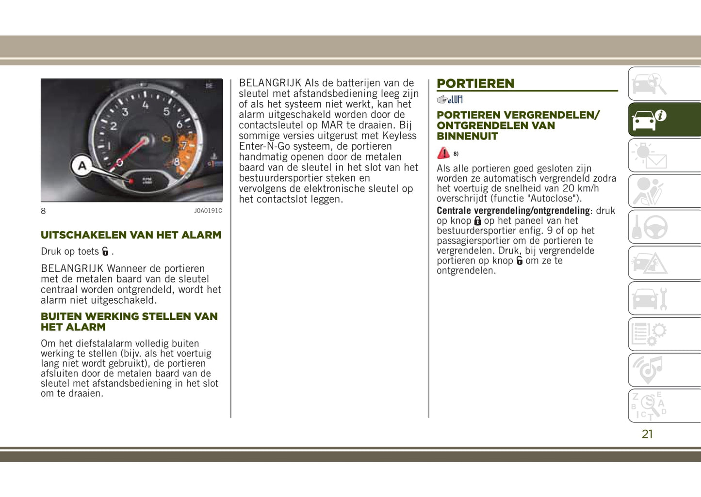 2014-2018 Jeep Renegade Bedienungsanleitung | Niederländisch